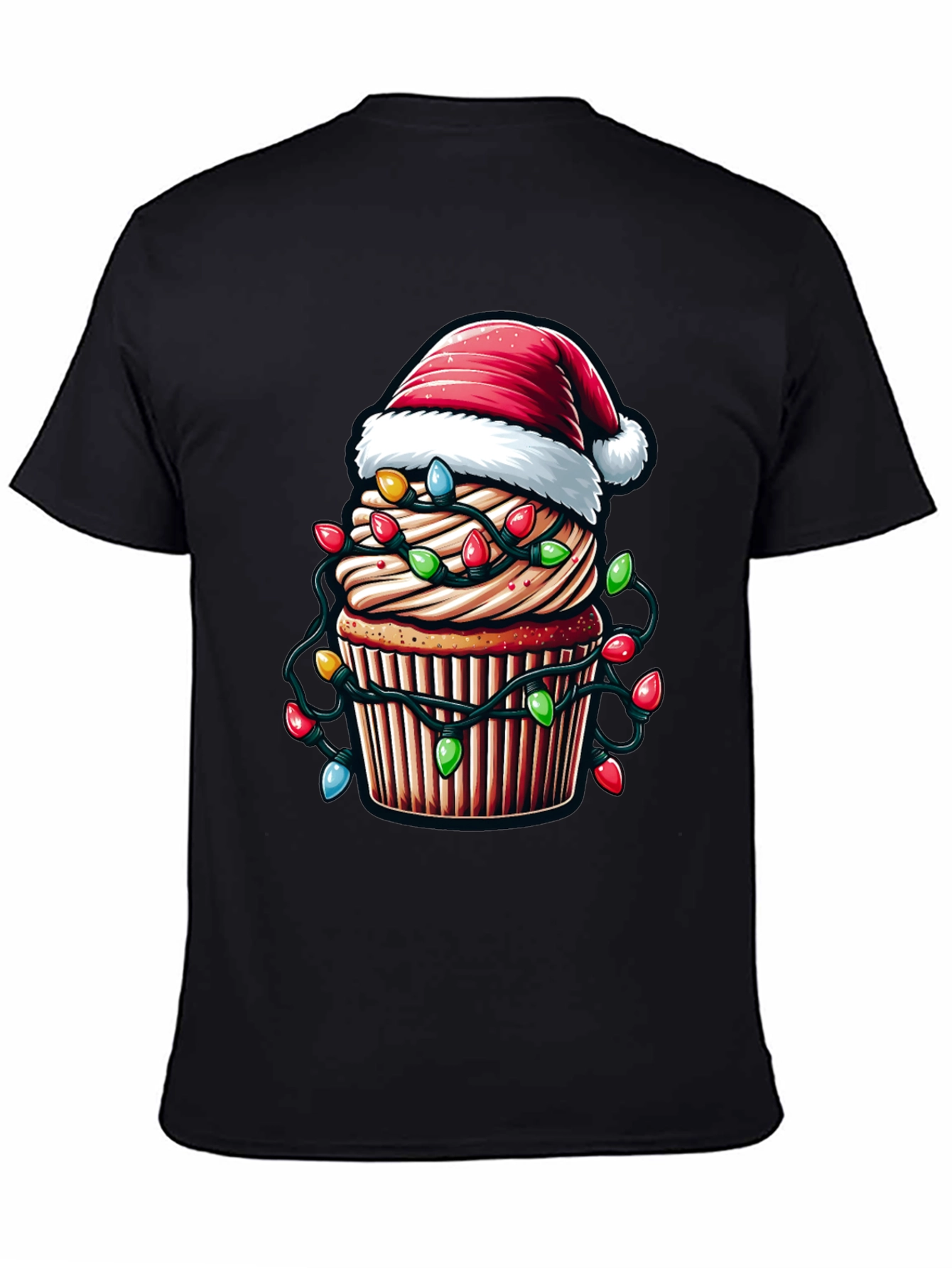 Festive Holiday Cupcake Graphic Tee