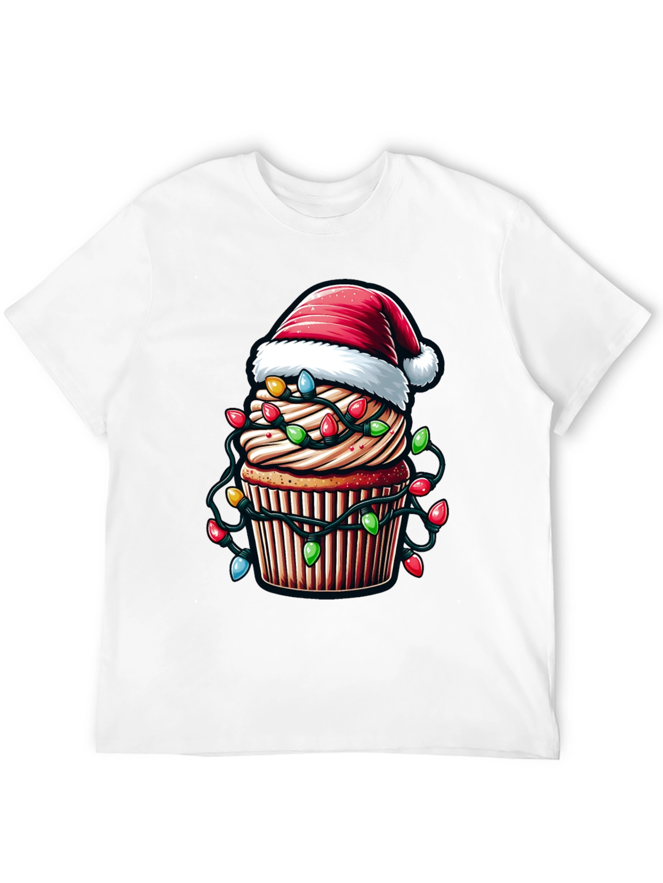 Festive Holiday Cupcake Graphic Tee