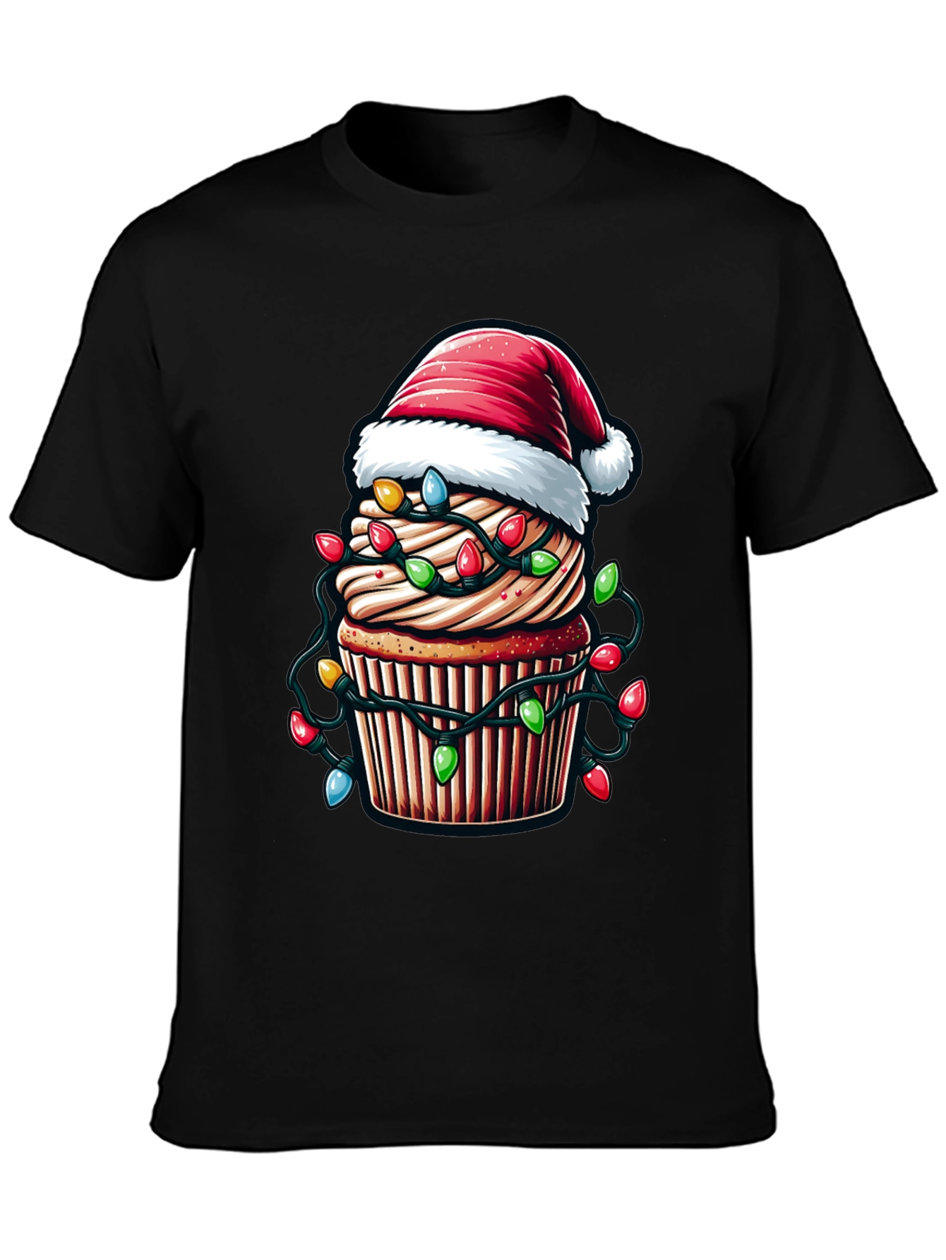 Festive Holiday Cupcake Graphic Tee