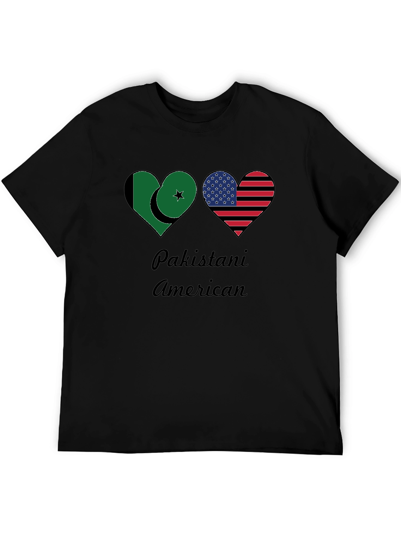 Pakistani American Flag Heart T-Shirt