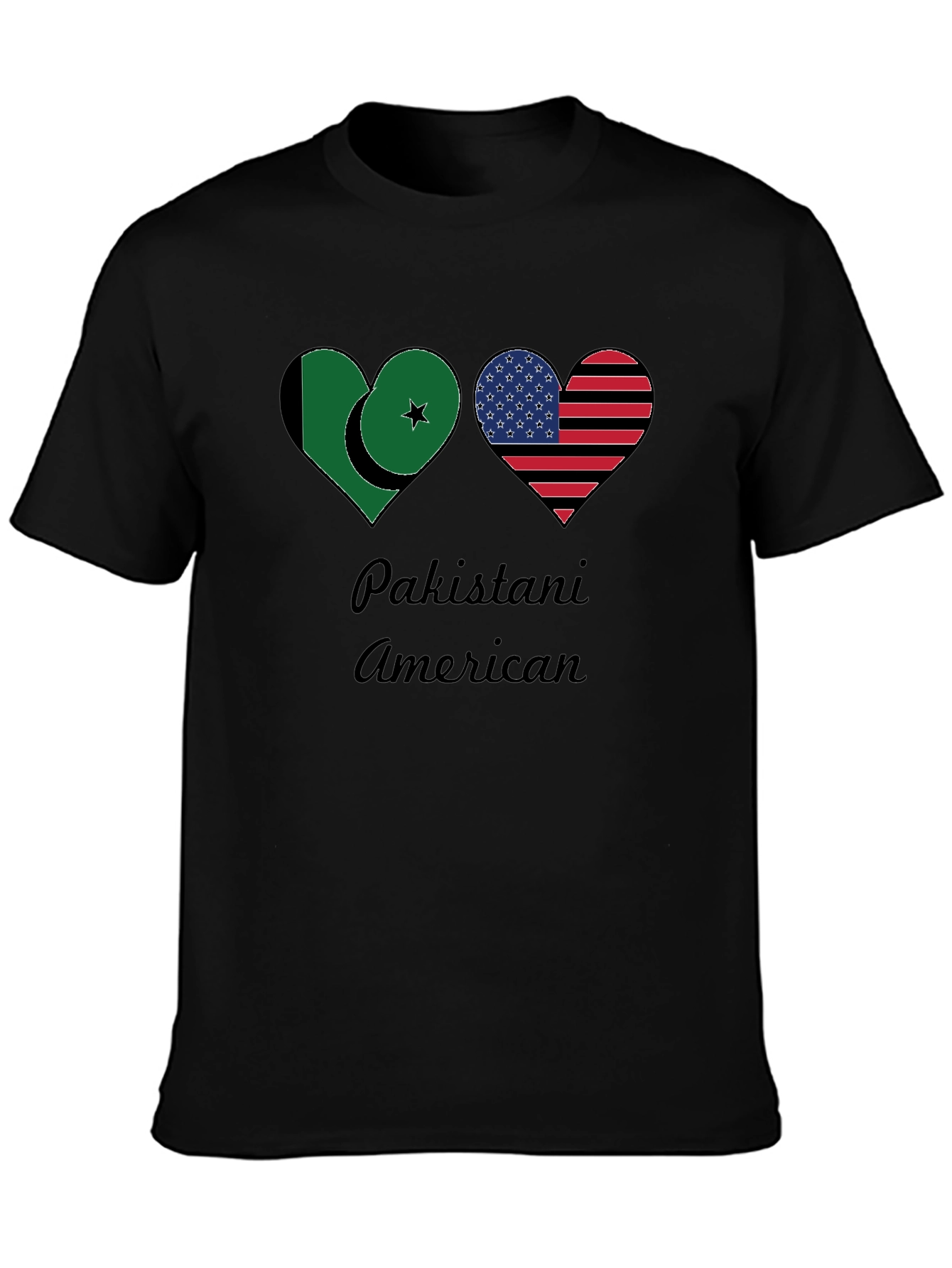 Pakistani American Flag Heart T-Shirt
