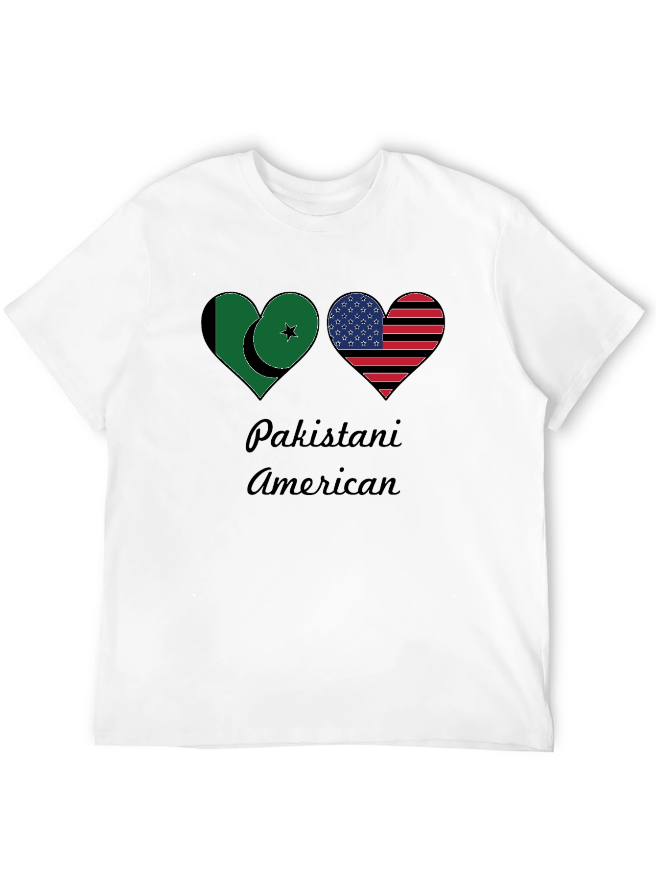 Pakistani American Flag Heart T-Shirt