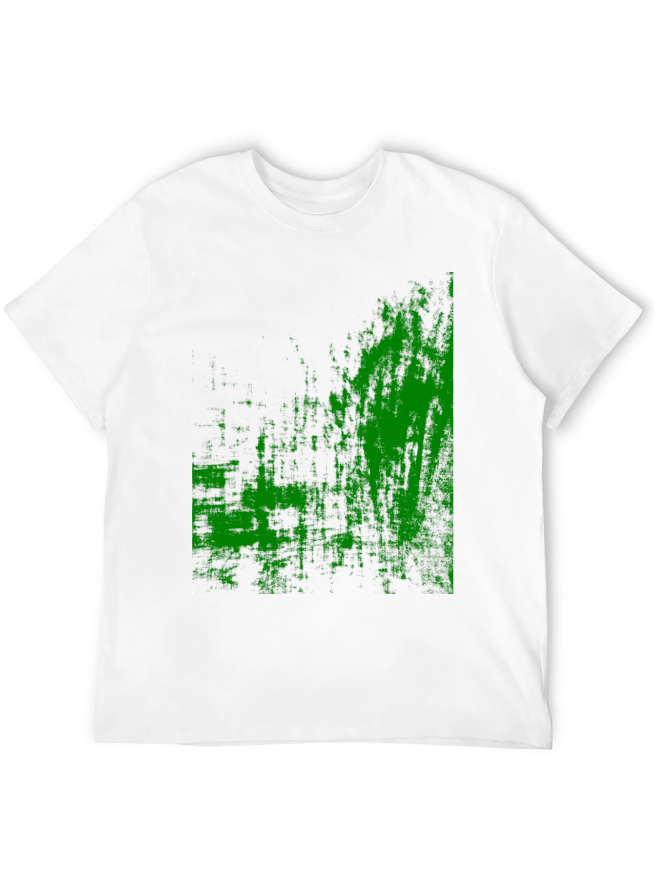 Abstract Green Graphic Black T-Shirt