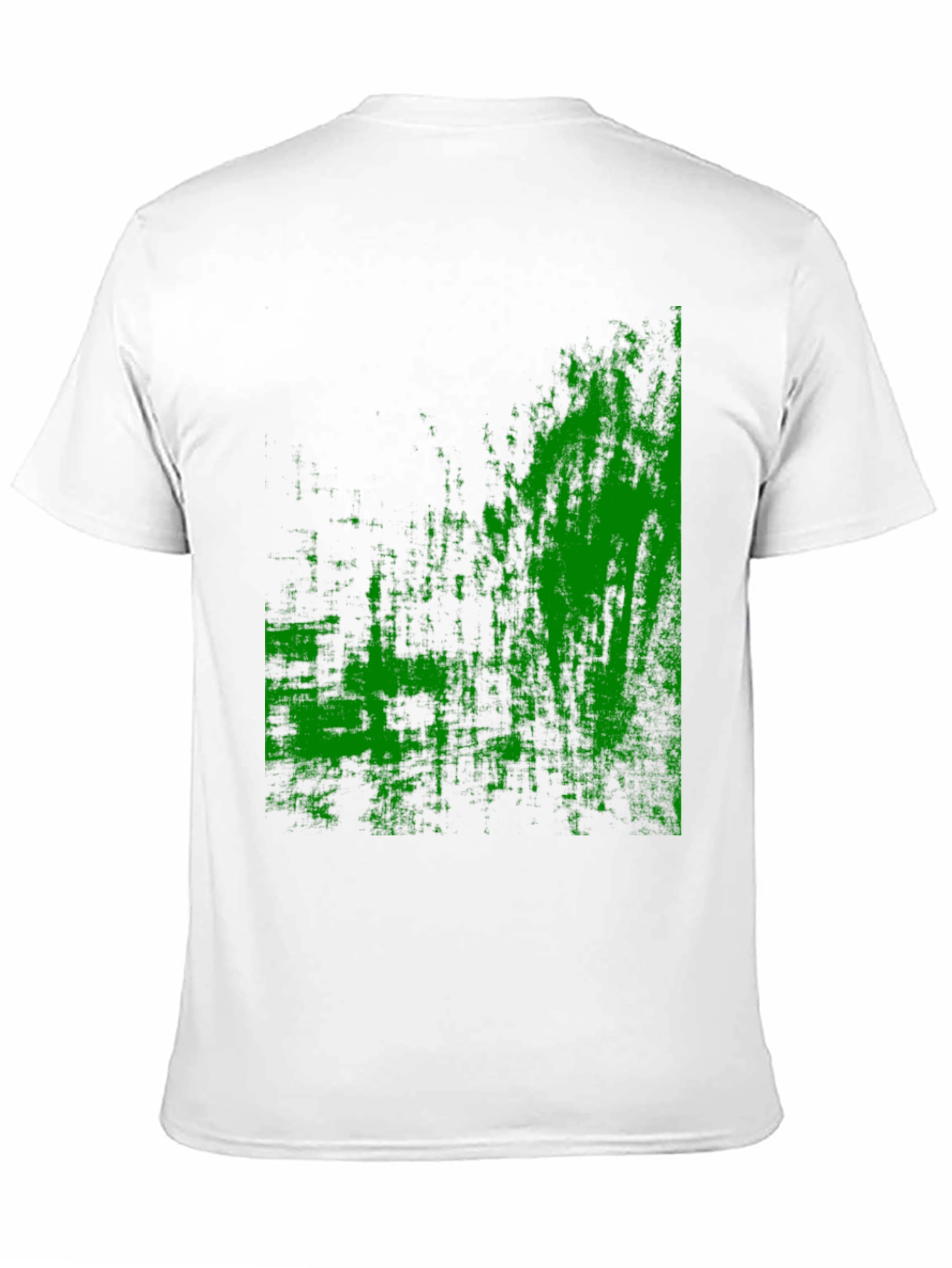 Abstract Green Graphic Black T-Shirt