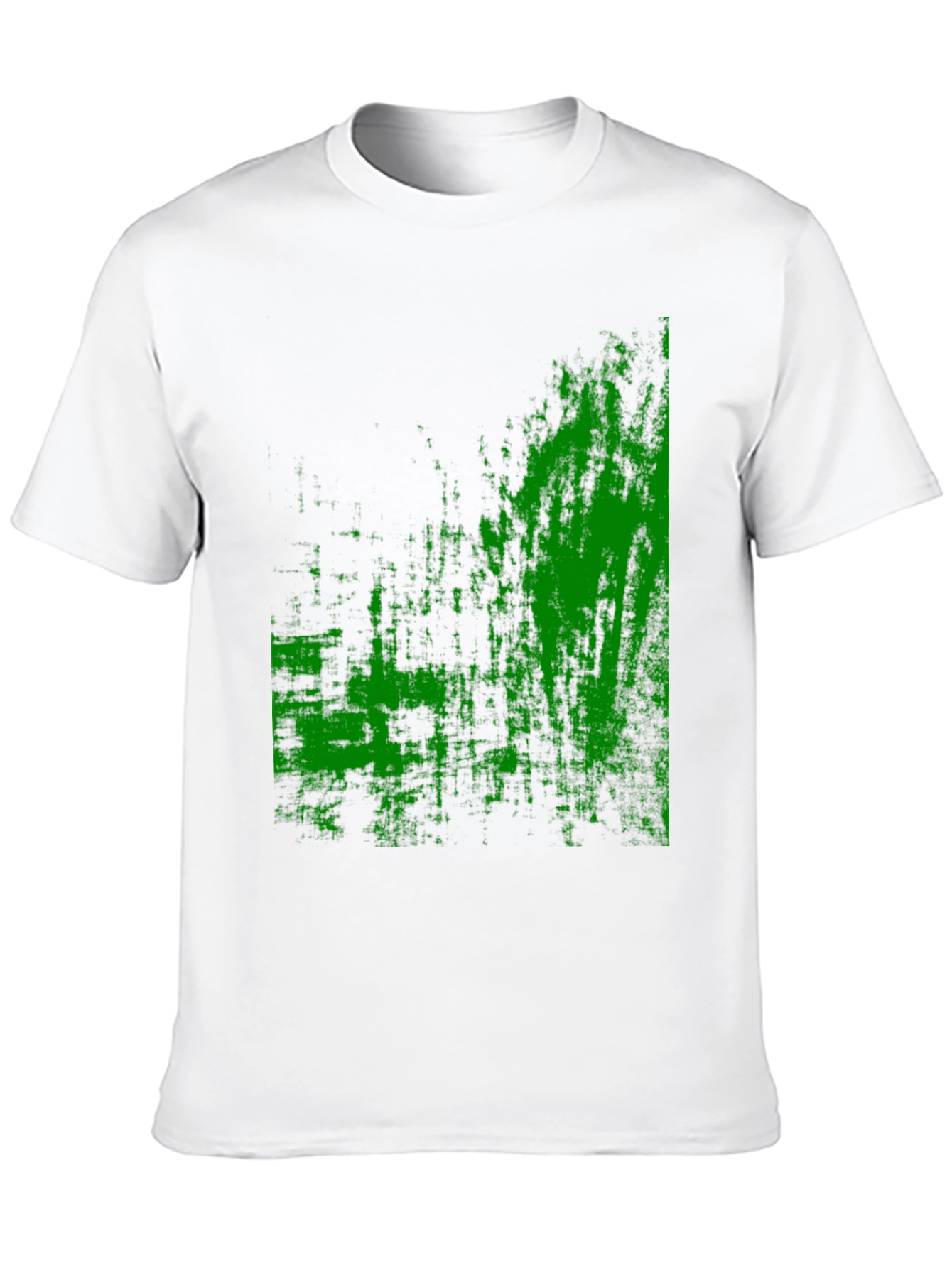Abstract Green Graphic Black T-Shirt