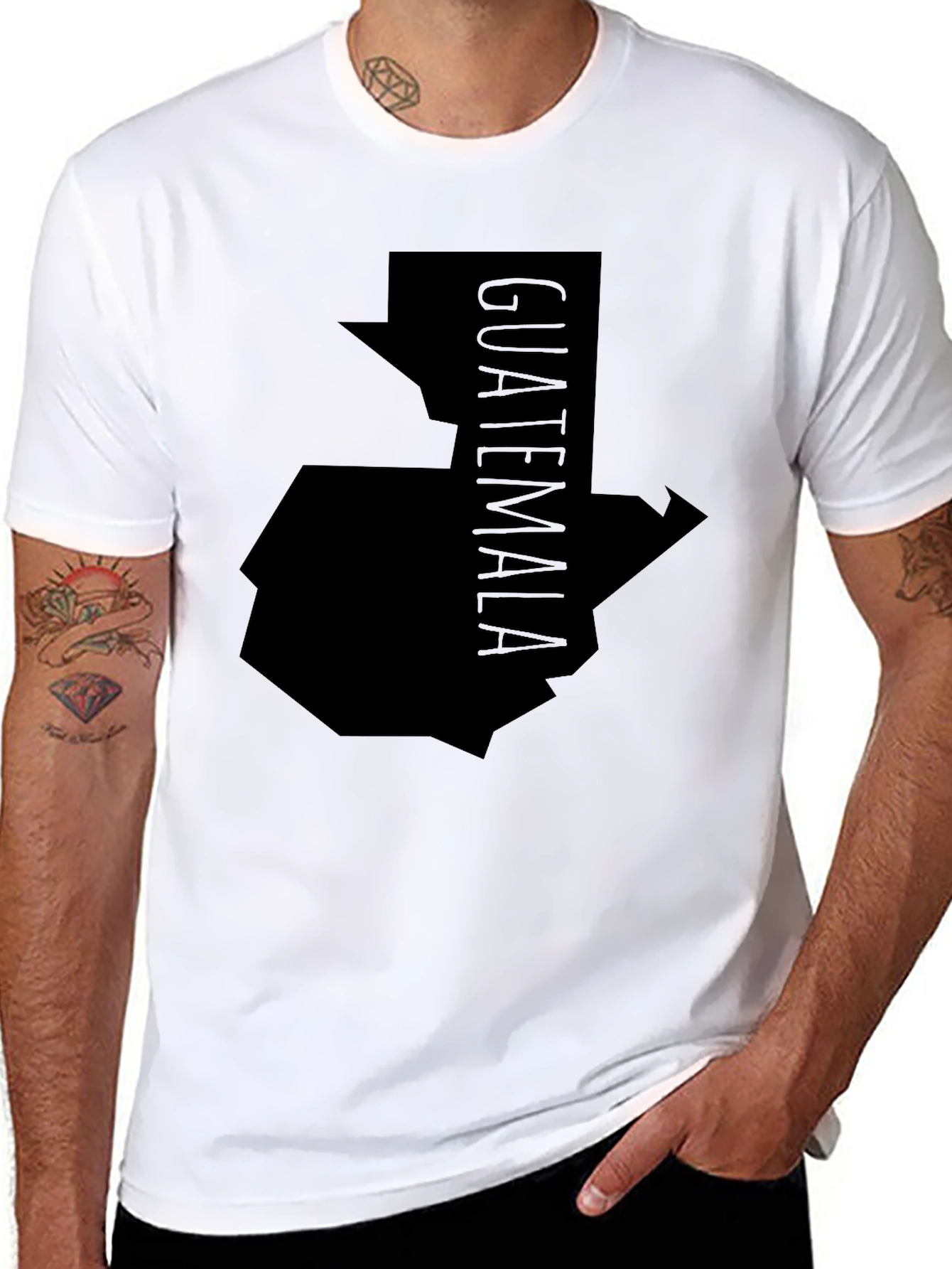 Guatemala Map Graphic Tee - Black Unisex Shirt