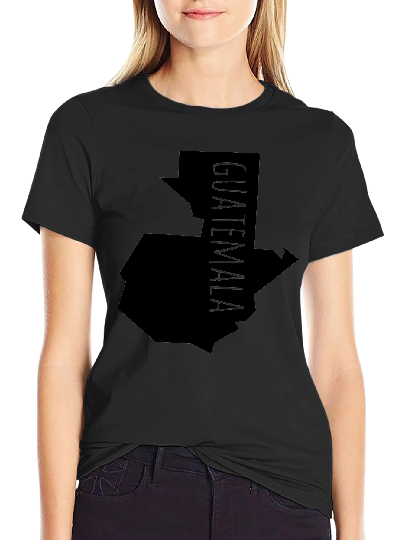 Guatemala Map Graphic Tee - Black Unisex Shirt