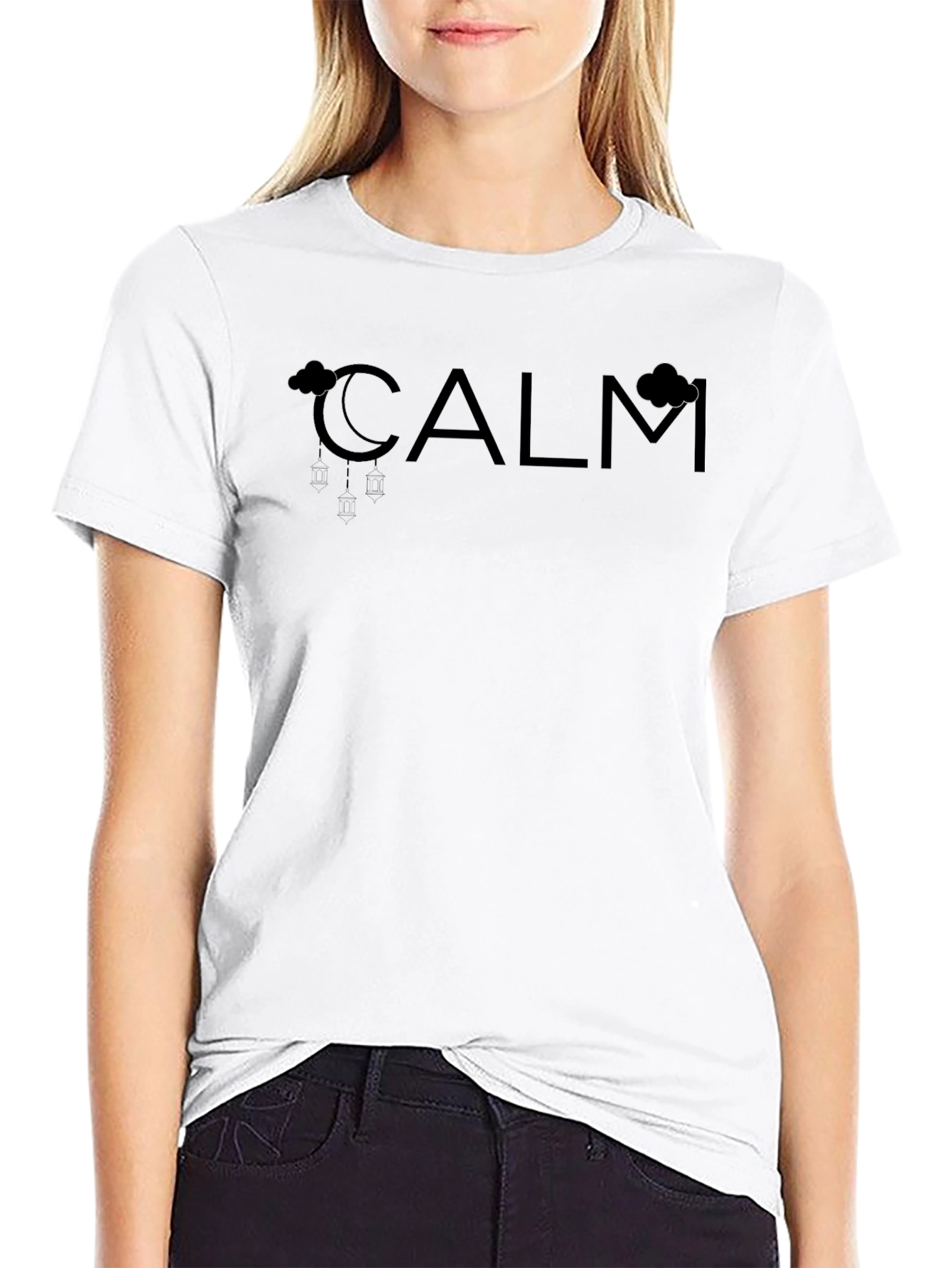 Calm Mood Black Graphic T-Shirt