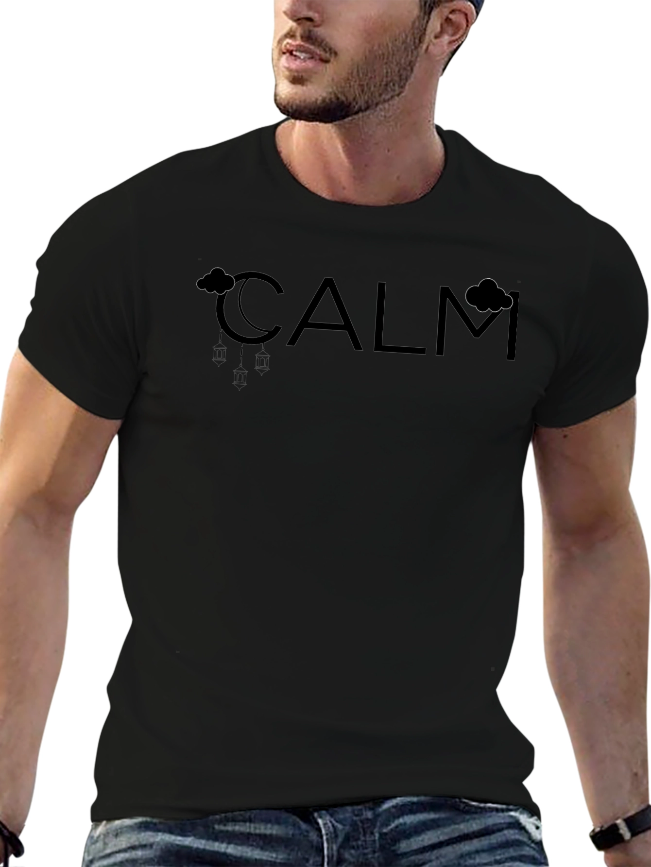 Calm Mood Black Graphic T-Shirt