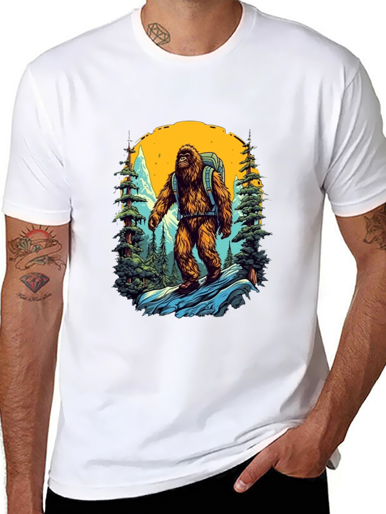 Bigfoot Hiker Graphic Tee - Adventure Awaits