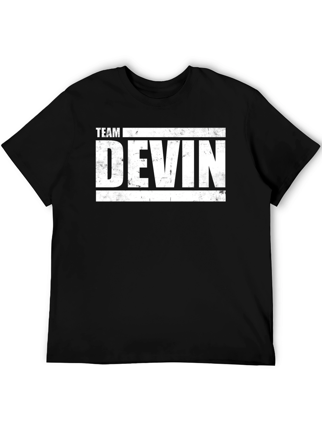 Team Devin Graphic T-Shirt - Black Crew Neck Tee