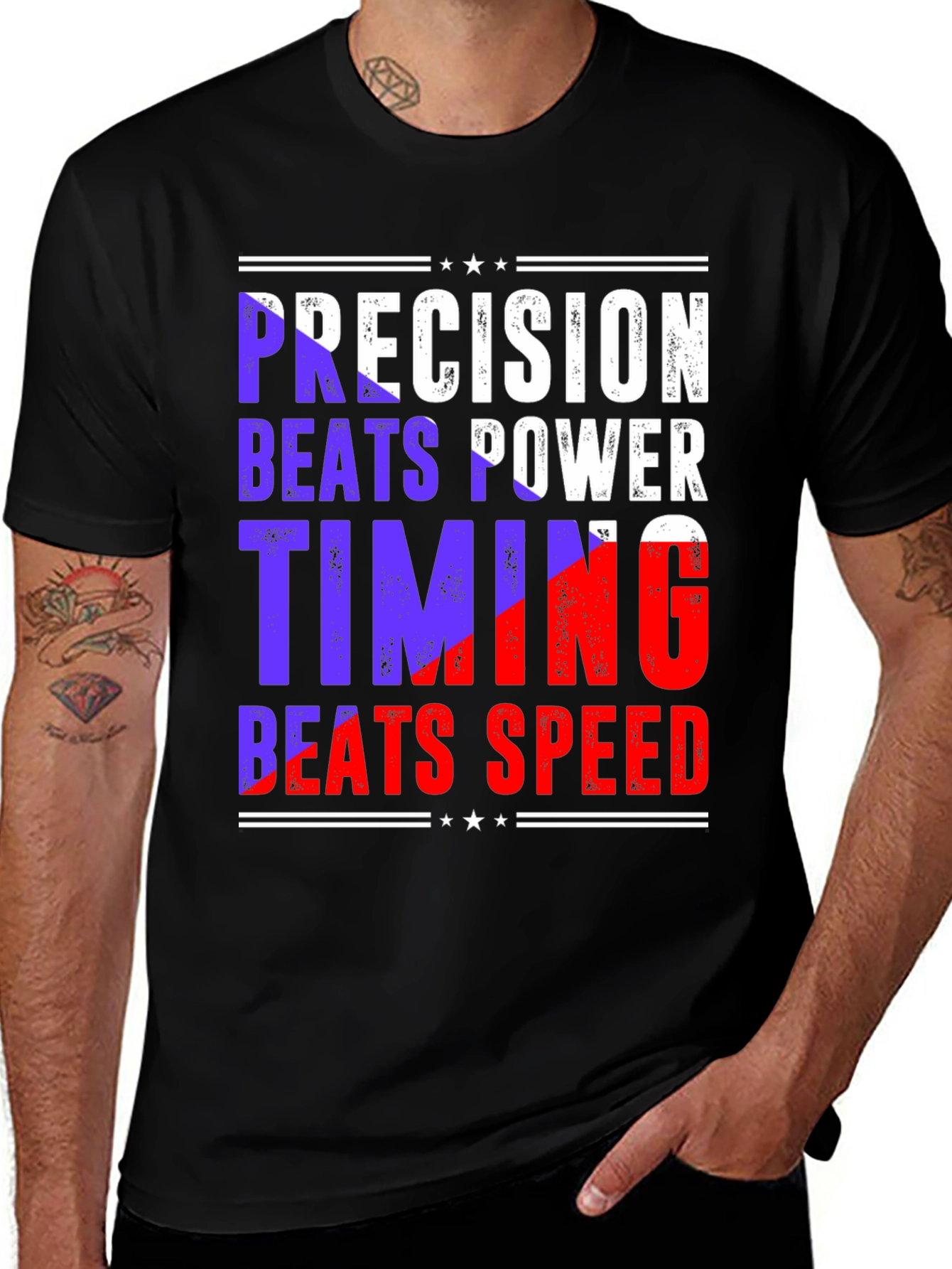 Precision Beats Power Timing Beats Speed Tee