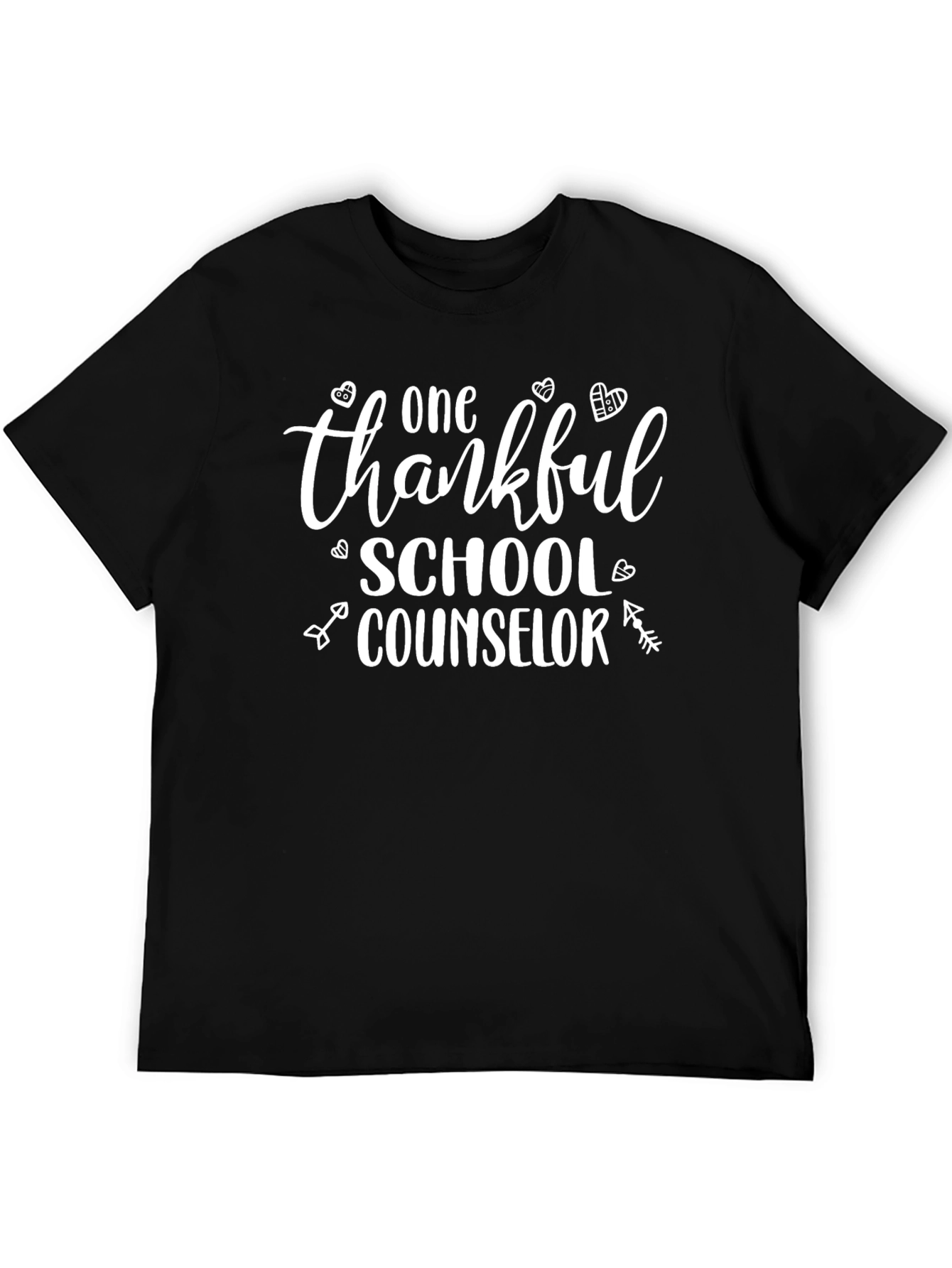 Thankful School Counselor Black Tee