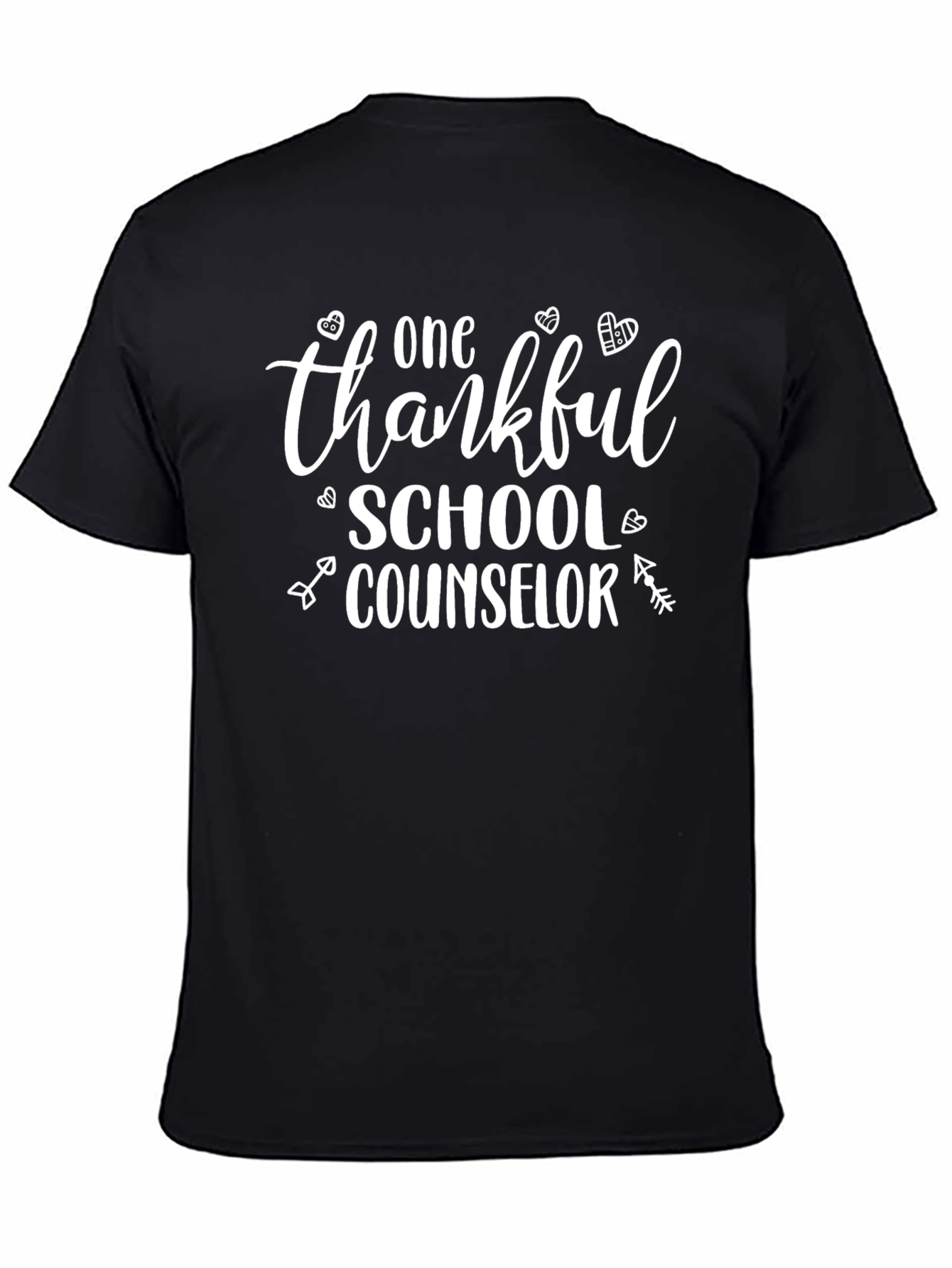 Thankful School Counselor Black Tee