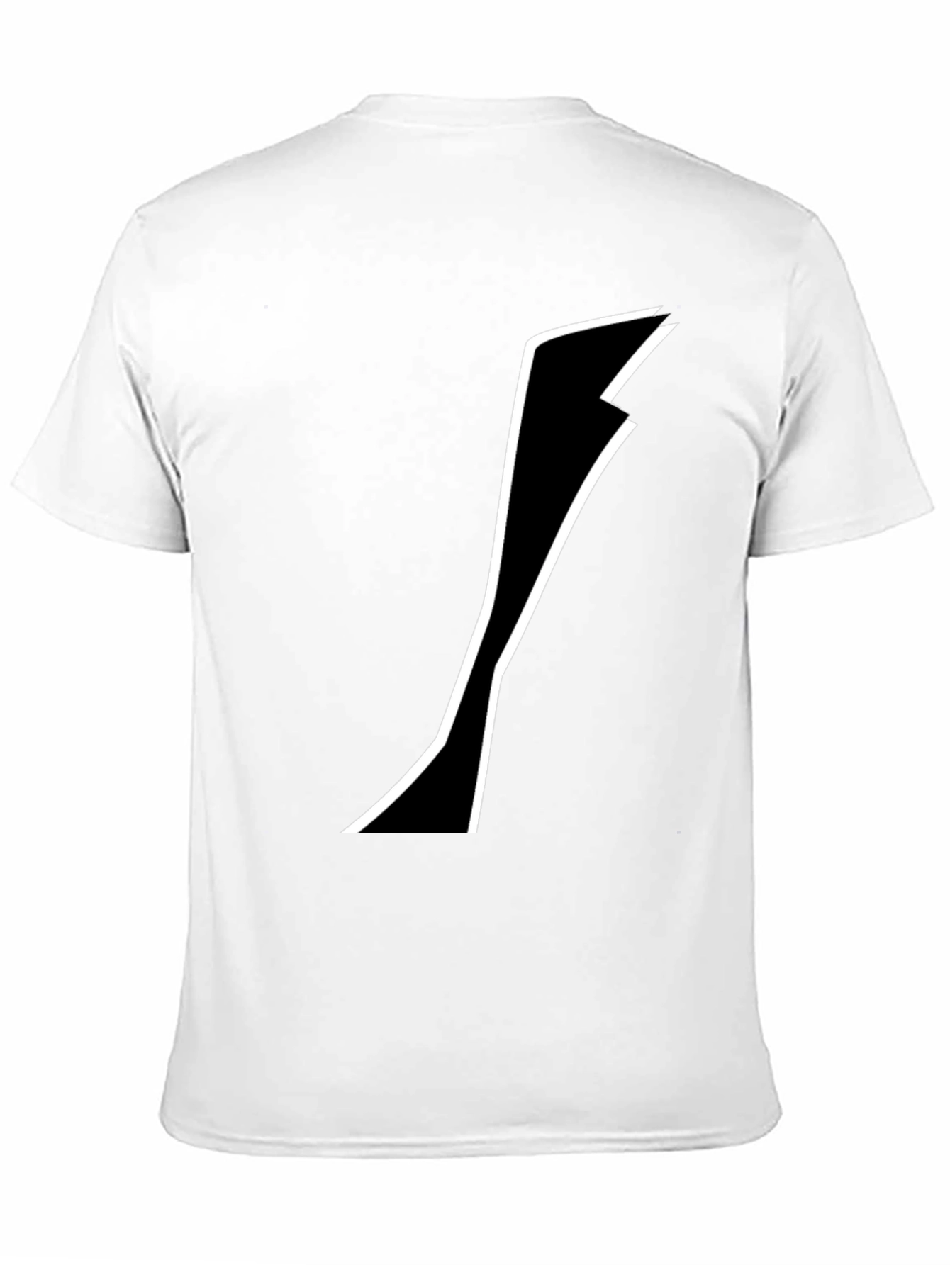 Black Tee with Abstract White Design