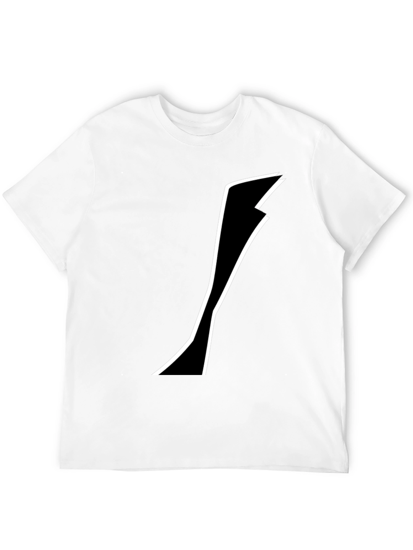 Black Tee with Abstract White Design
