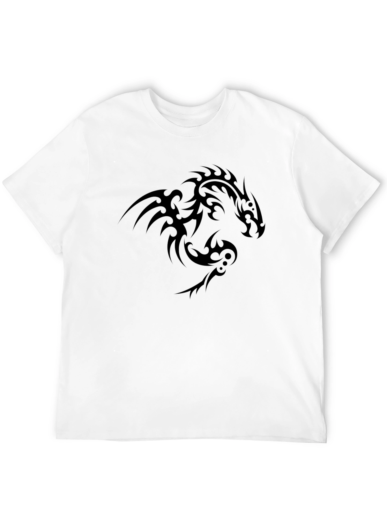 Black Tribal Dragon Graphic Tee