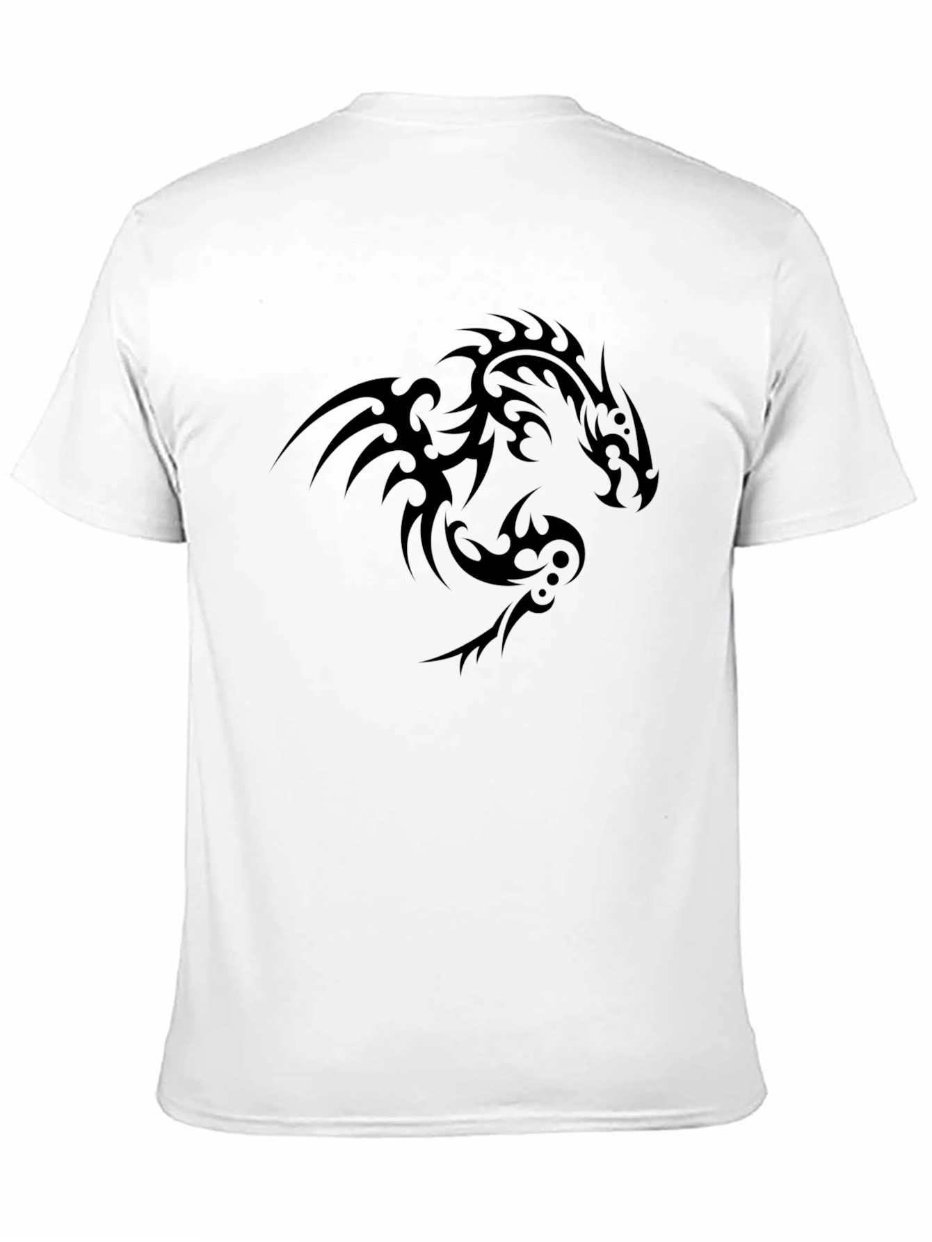 Black Tribal Dragon Graphic Tee