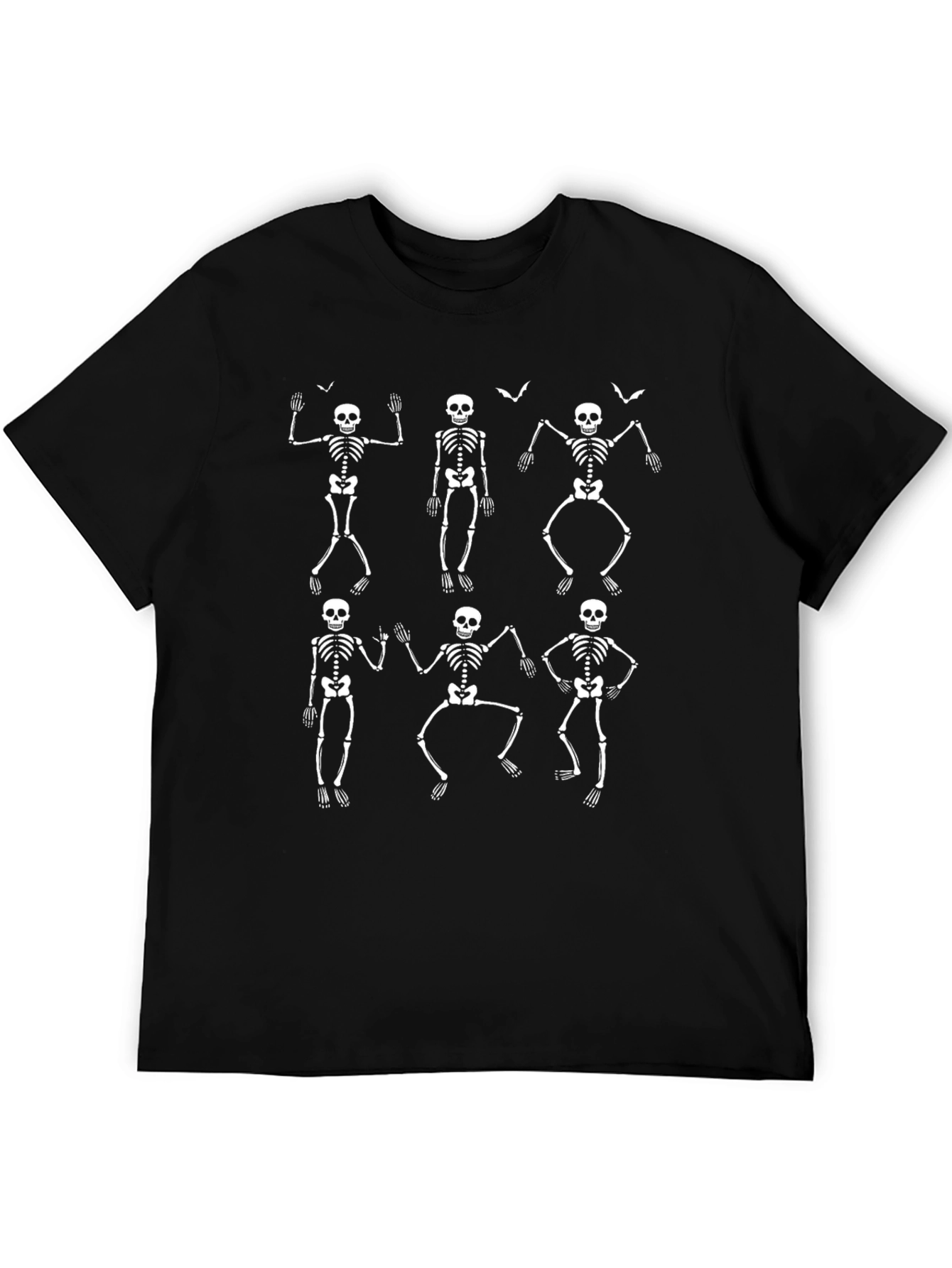 Dancing Skeleton Graphic Tee - Black T-Shirt