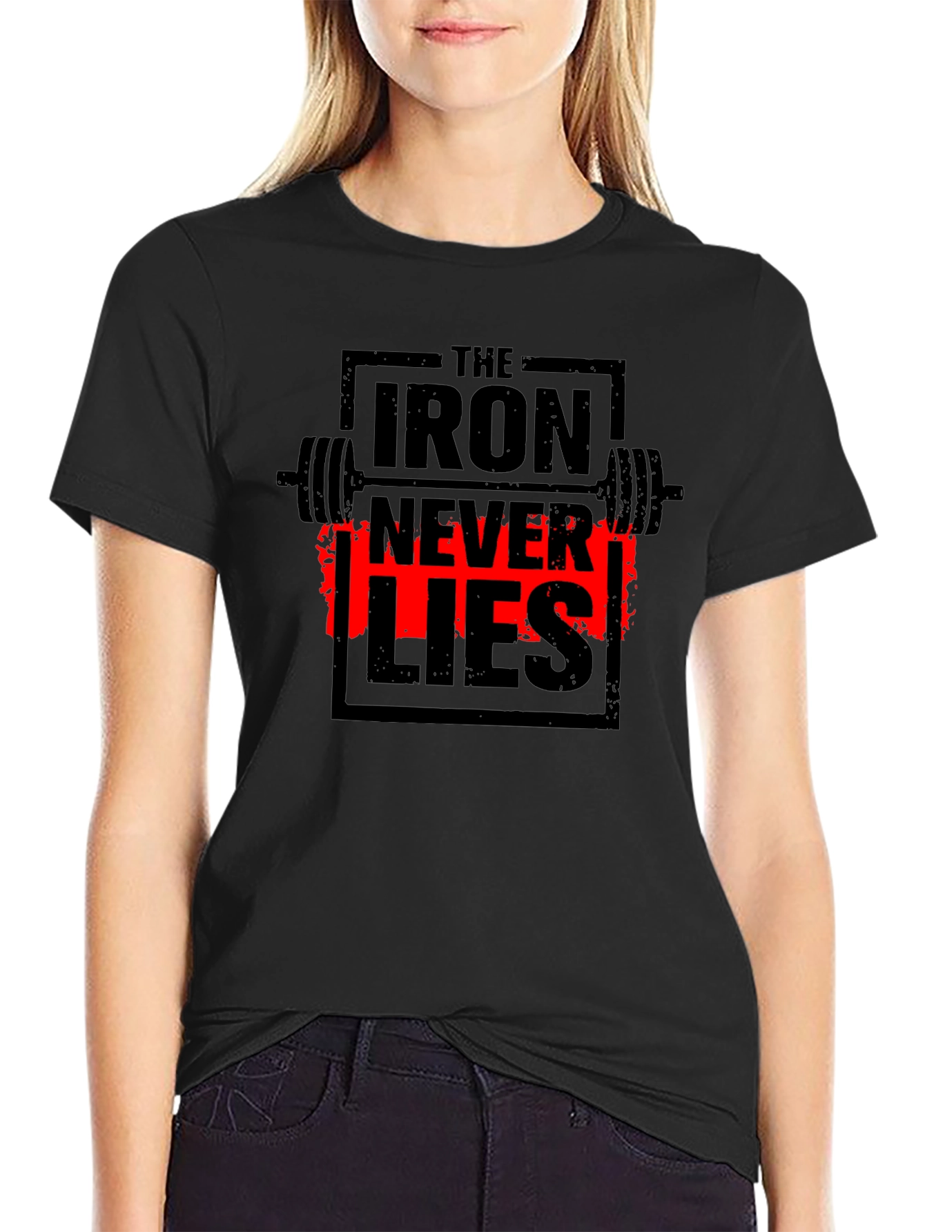 Iron Never Lies Gym T-Shirt | Black Graphic Tee