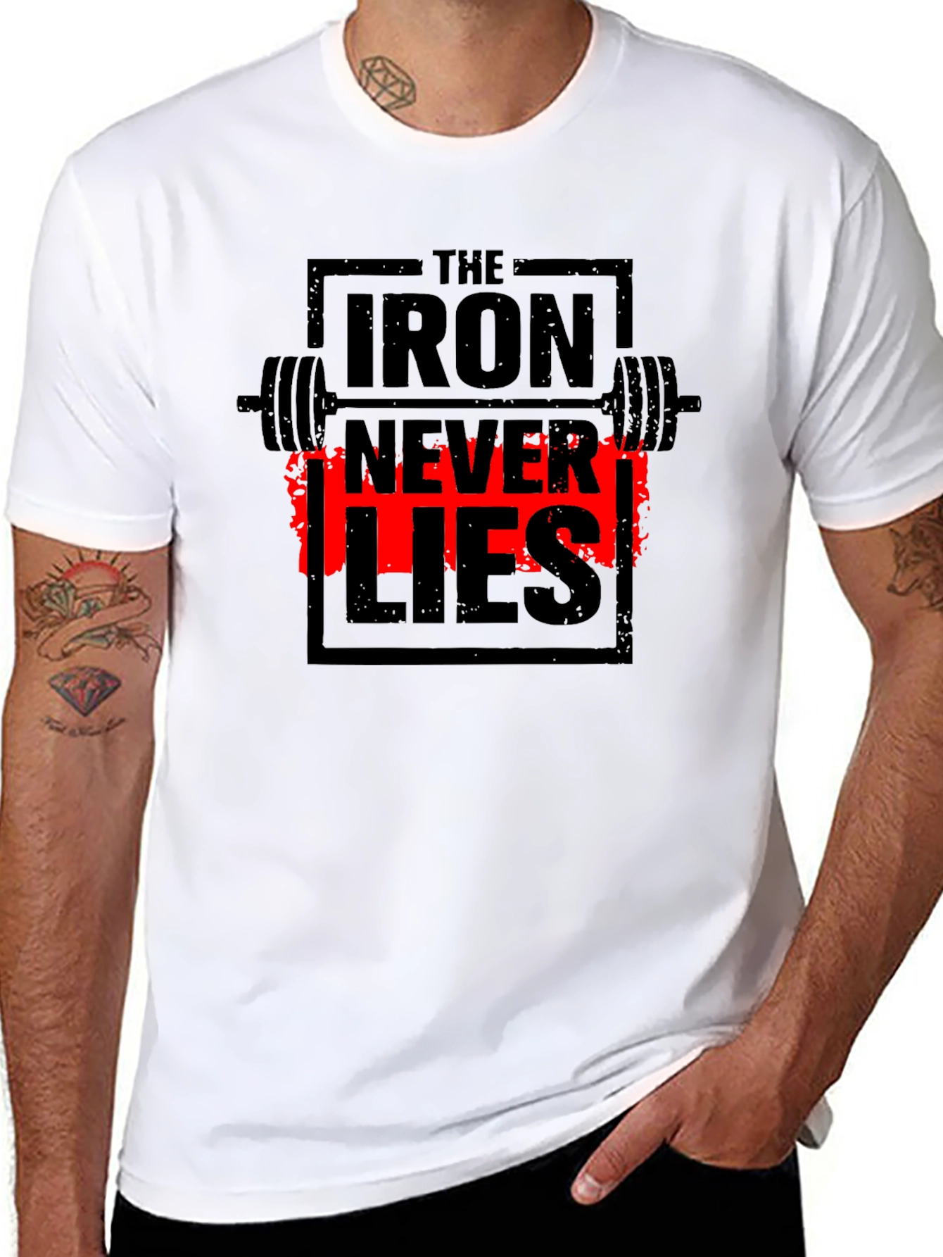 Iron Never Lies Gym T-Shirt | Black Graphic Tee