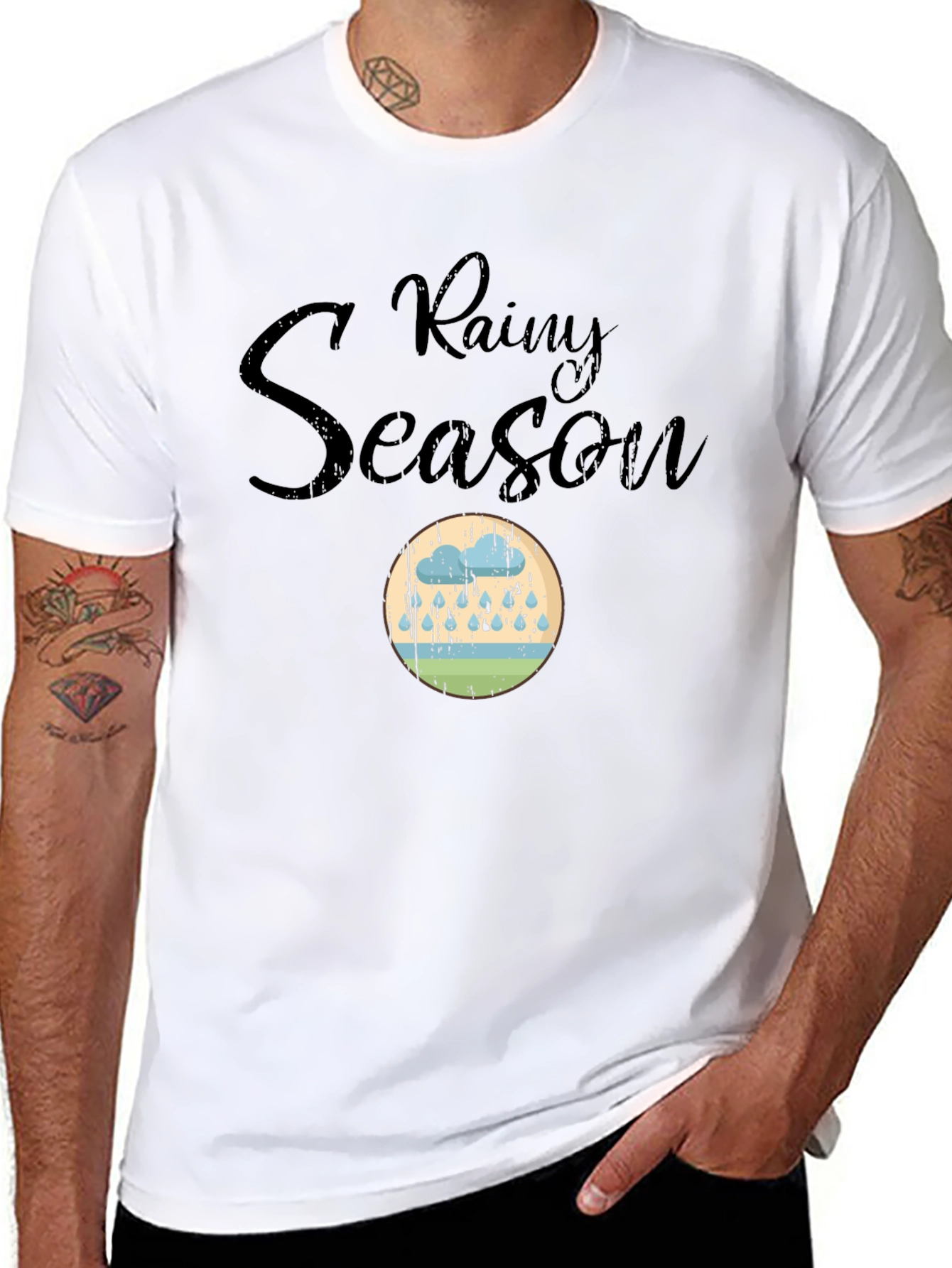 Rainy Season Graphic T-Shirt - Comfort and Style