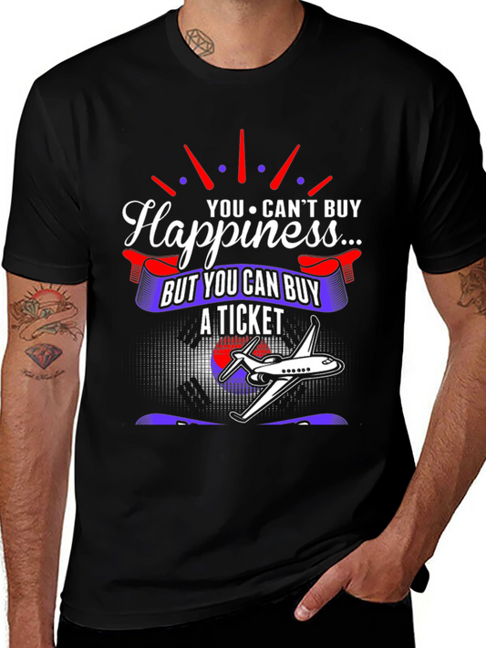Happiness Ticket T-Shirt - Aviation Lover Tee