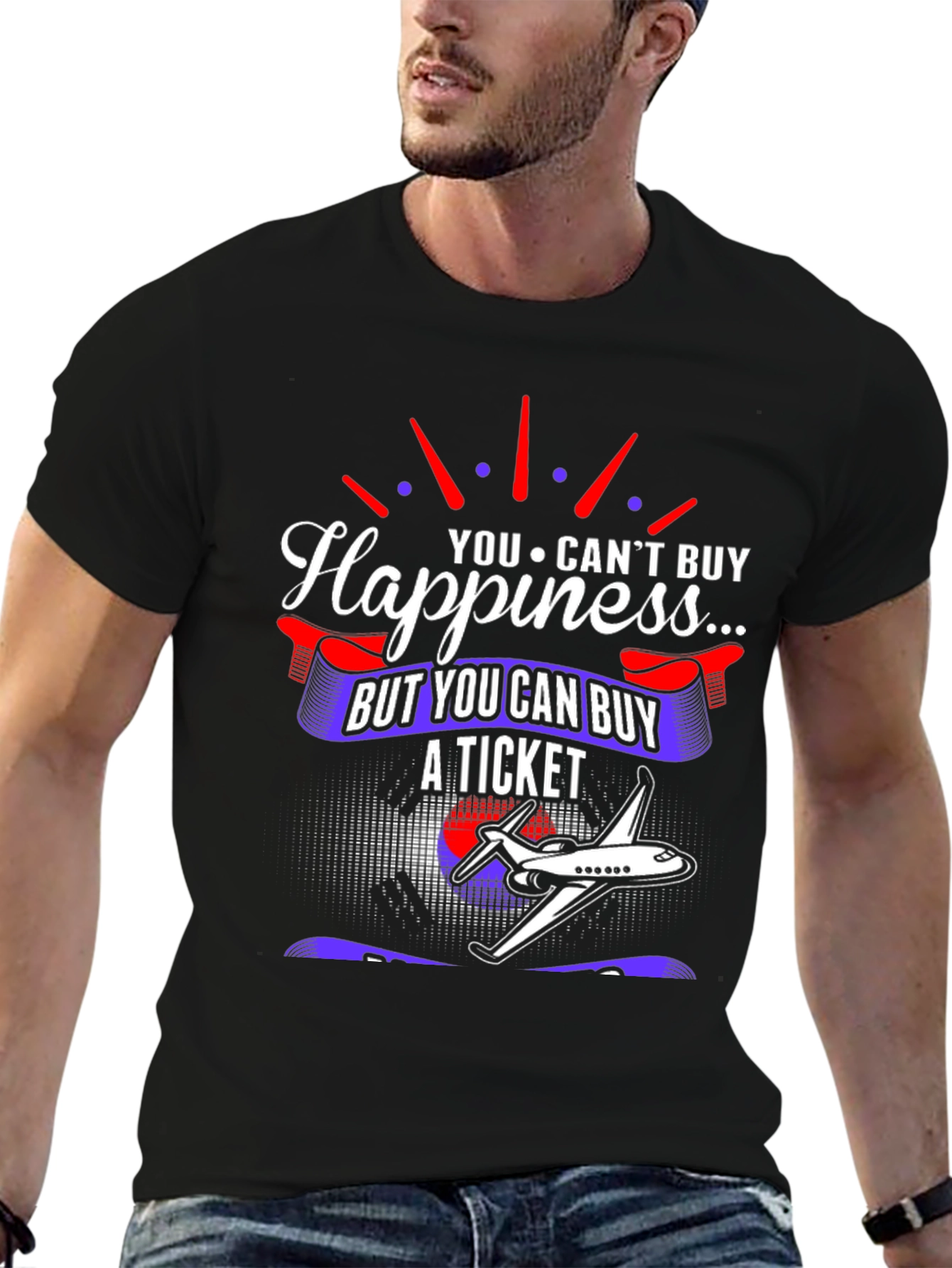 Happiness Ticket T-Shirt - Aviation Lover Tee