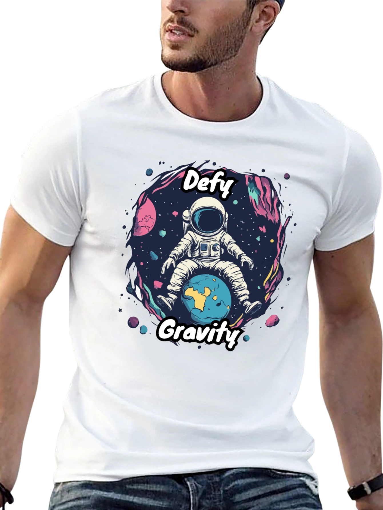 Defy Gravity Astronaut Graphic Tee