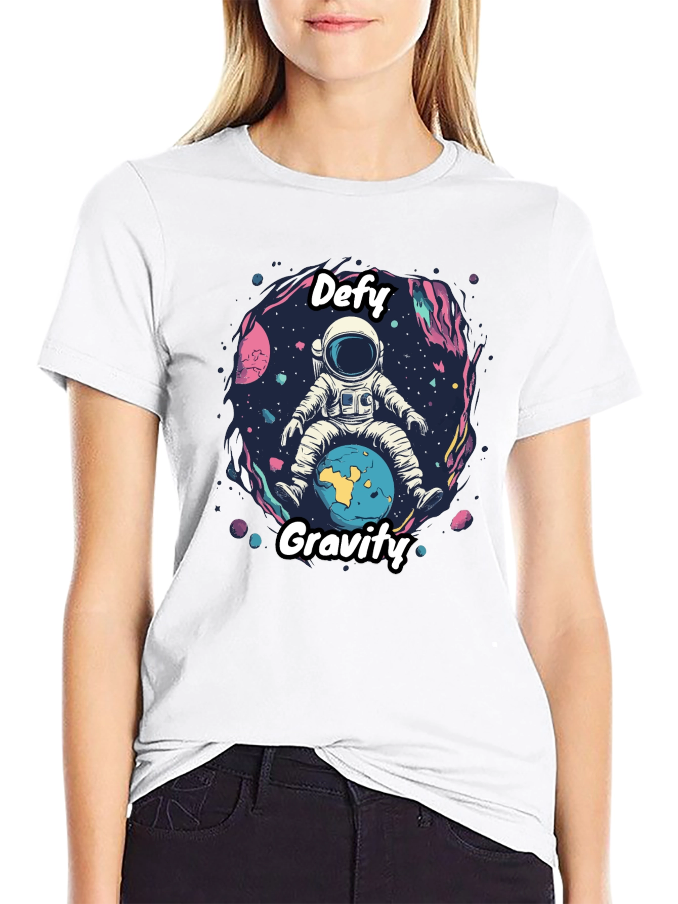 Defy Gravity Astronaut Graphic Tee