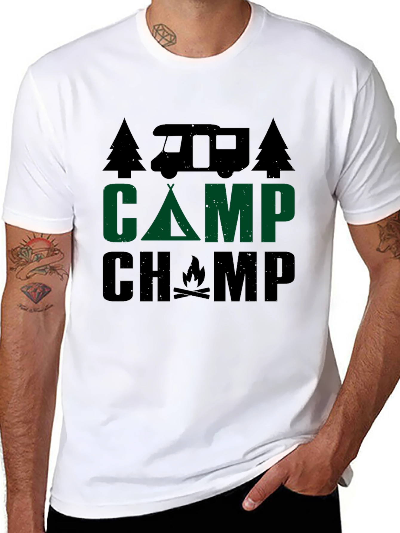 Camp Champ Graphic T-Shirt - Camping Adventure Tee