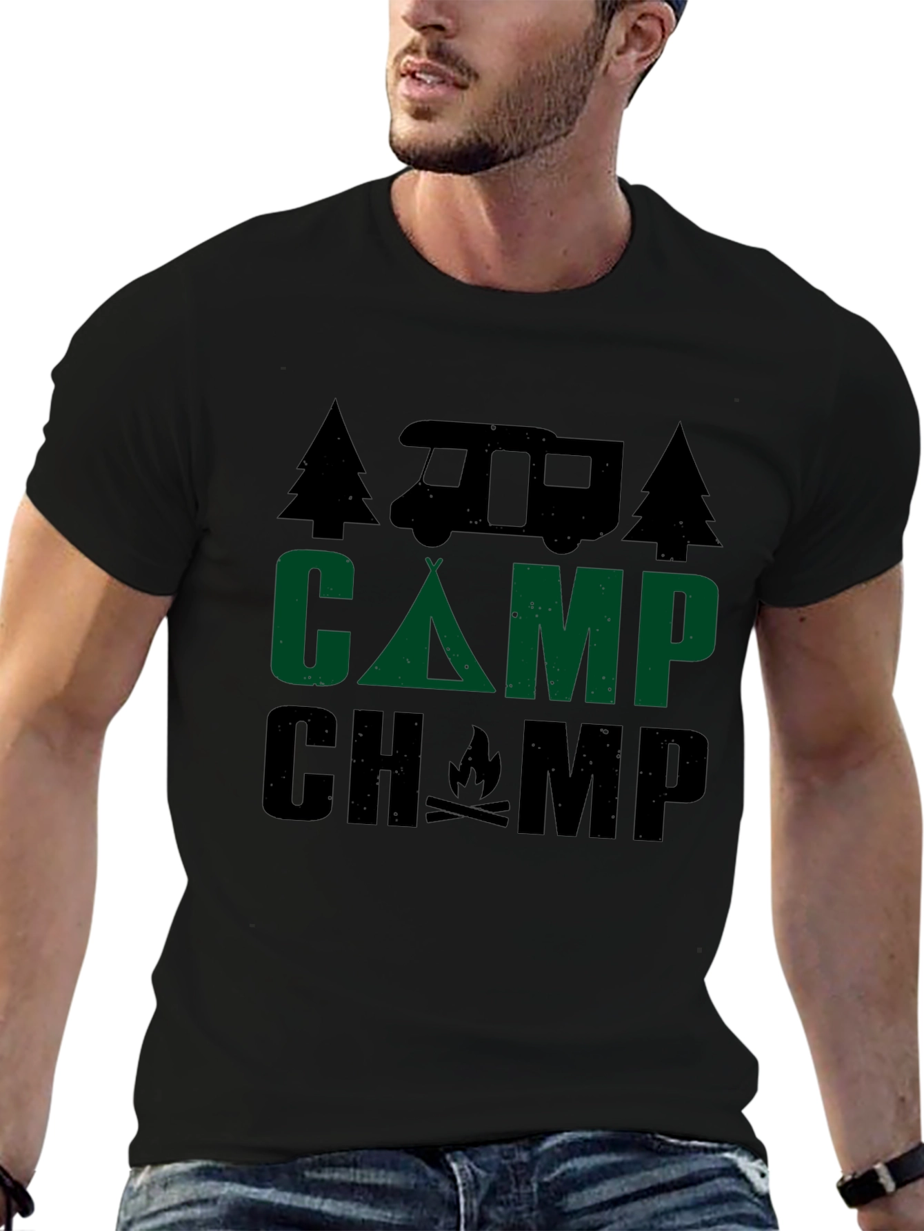 Camp Champ Graphic T-Shirt - Camping Adventure Tee
