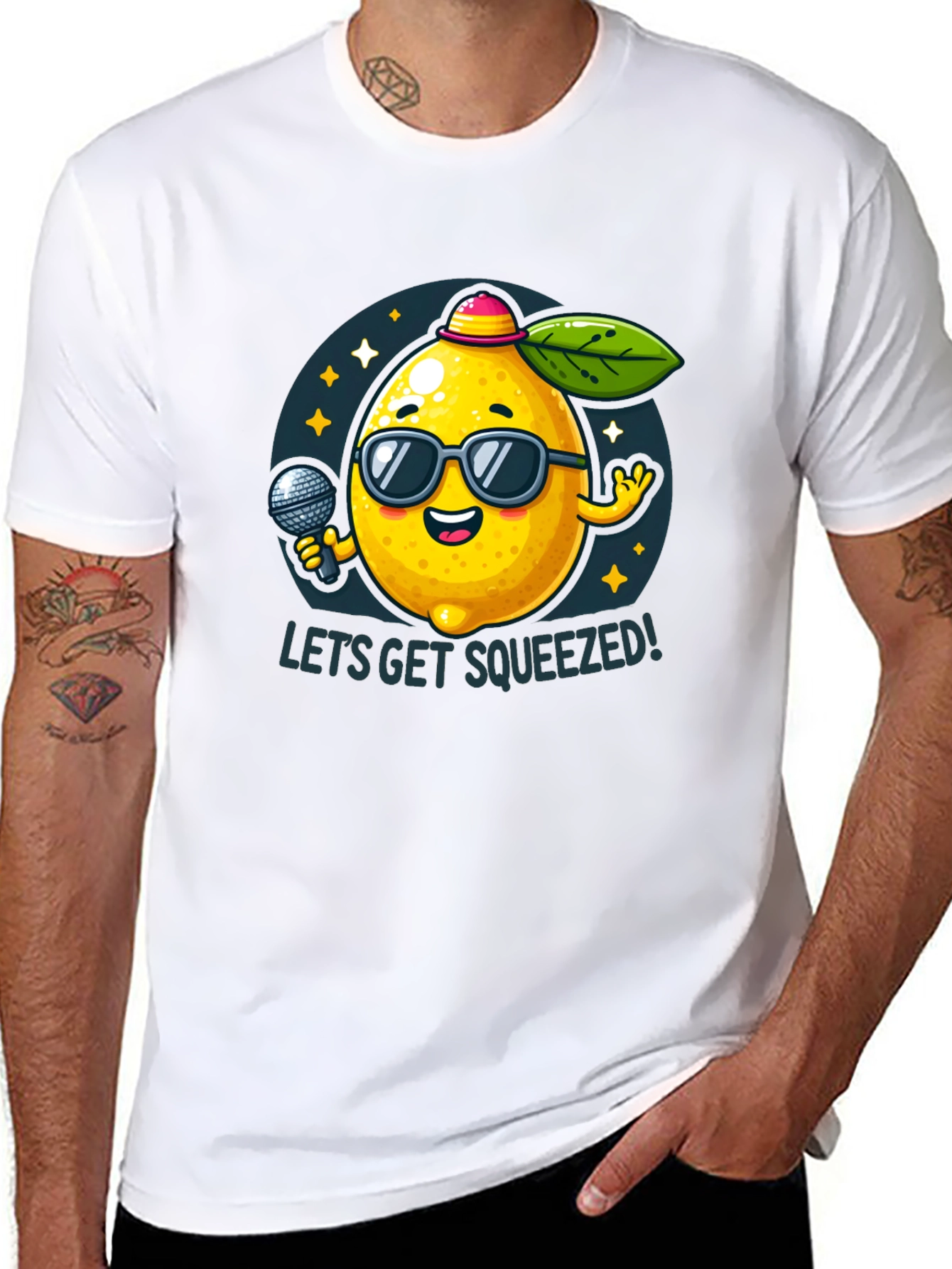 Funny Lemon T-Shirt - Lets Get Squeezed!