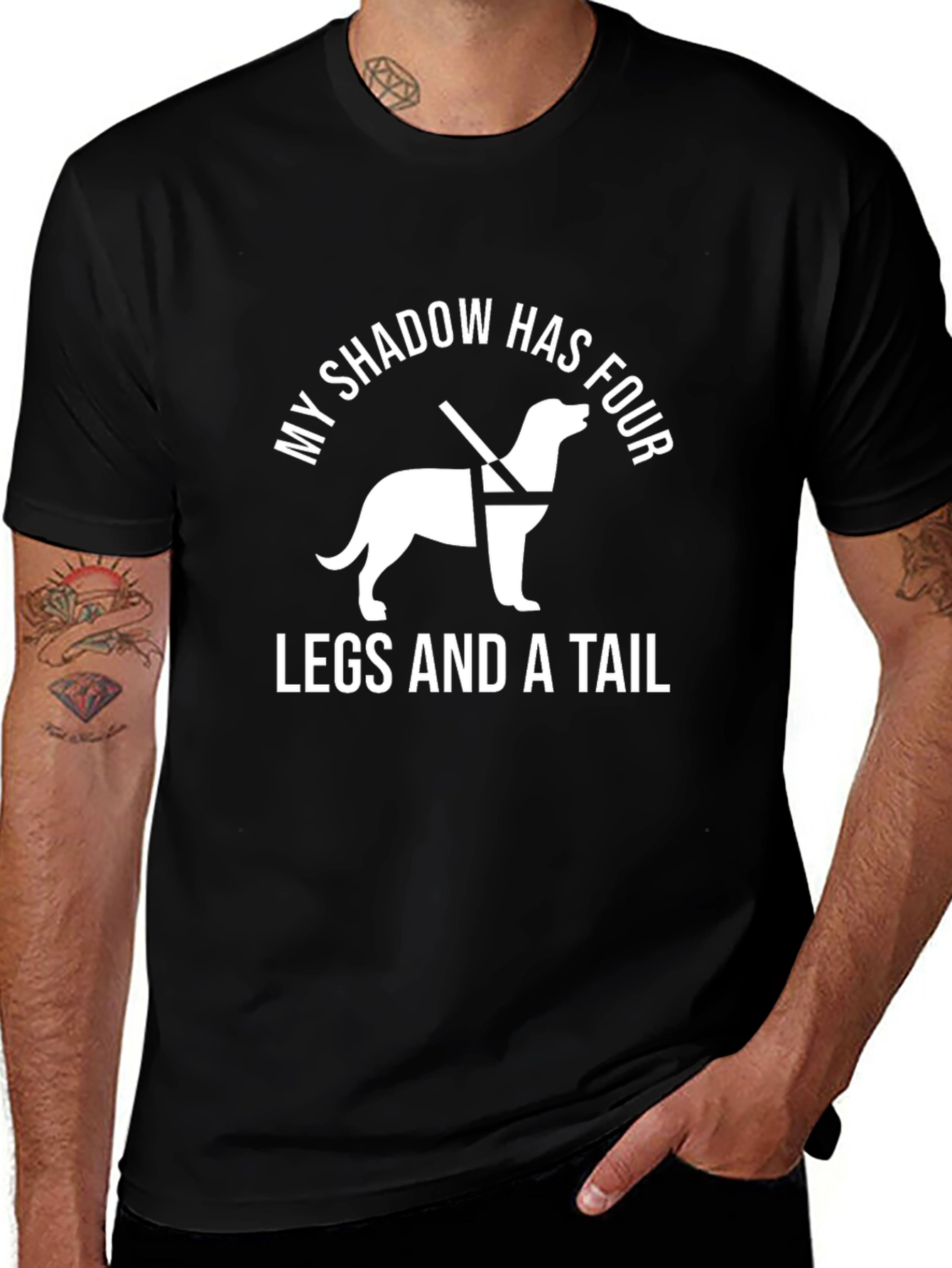 Guide Dog T-Shirt: My Shadow Has Four Legs