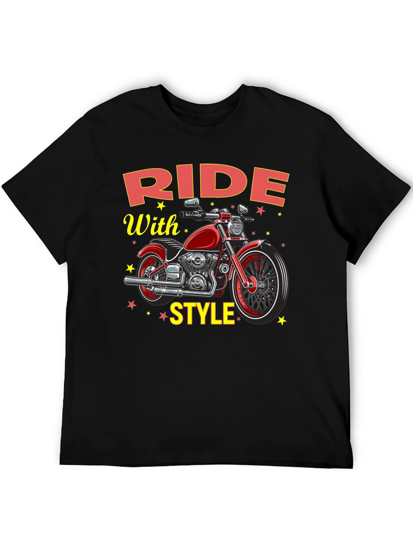 Ride With Style Motorcycle Graphic T-Shirt