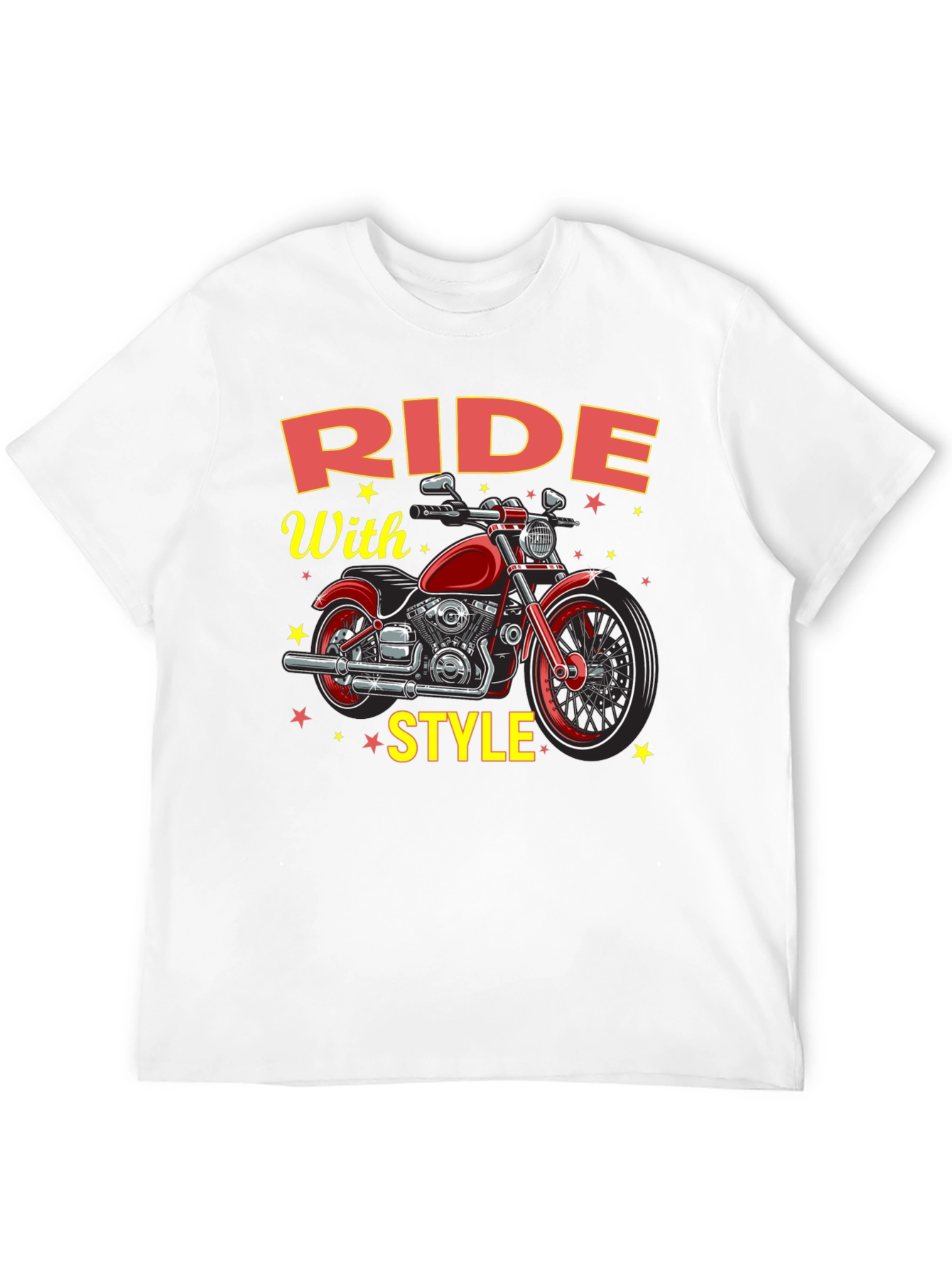 Ride With Style Motorcycle Graphic T-Shirt