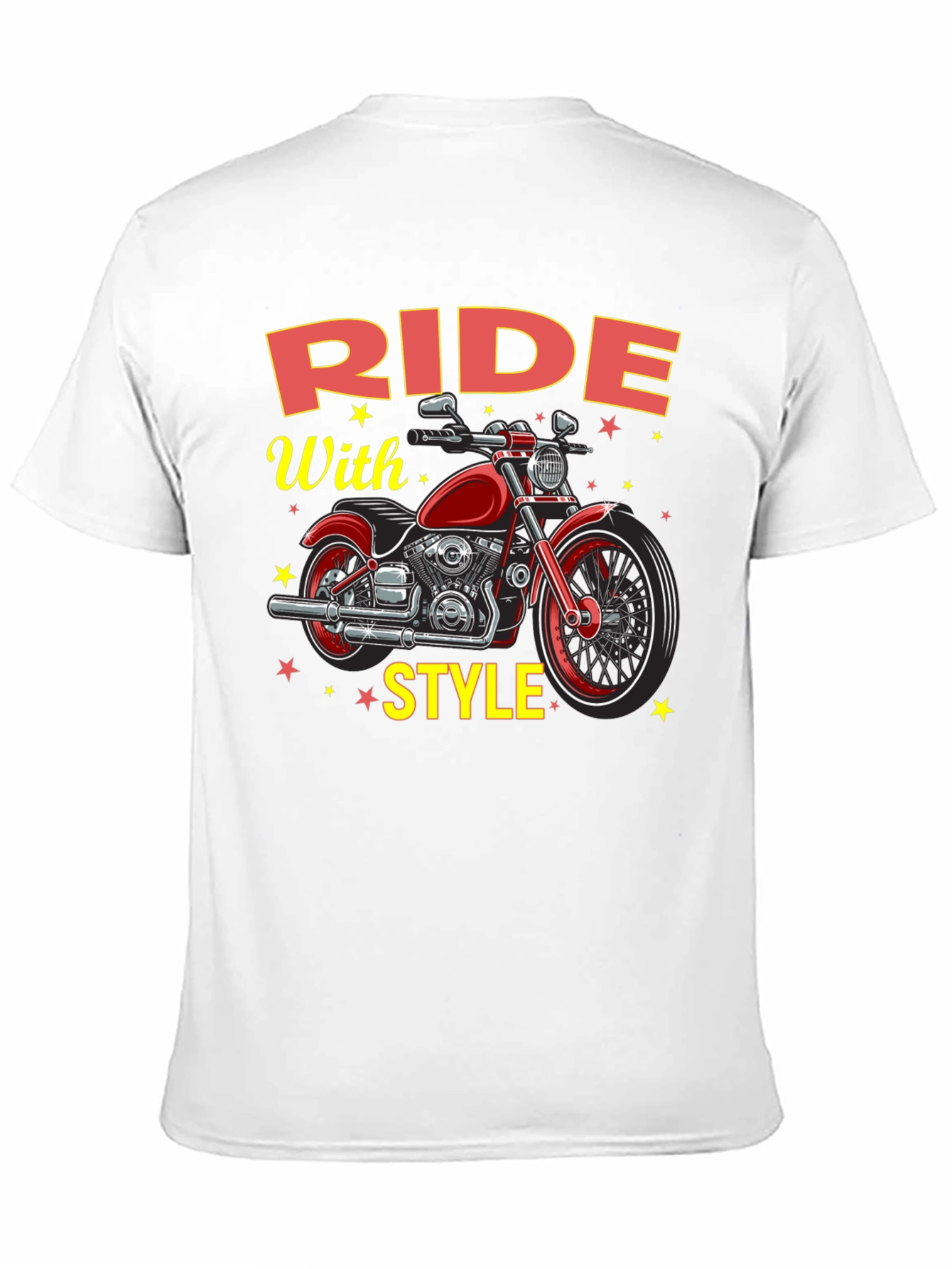 Ride With Style Motorcycle Graphic T-Shirt