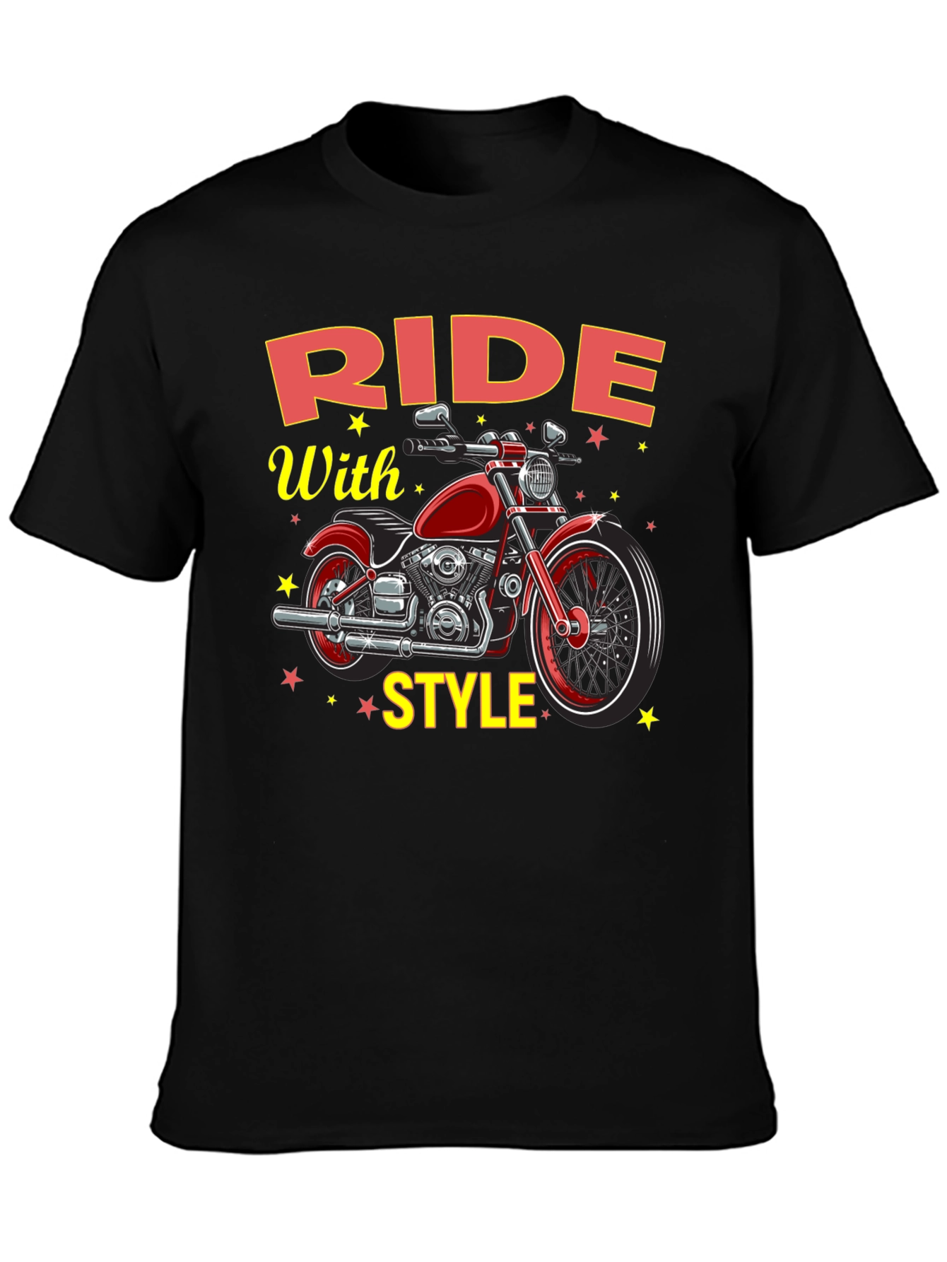 Ride With Style Motorcycle Graphic T-Shirt