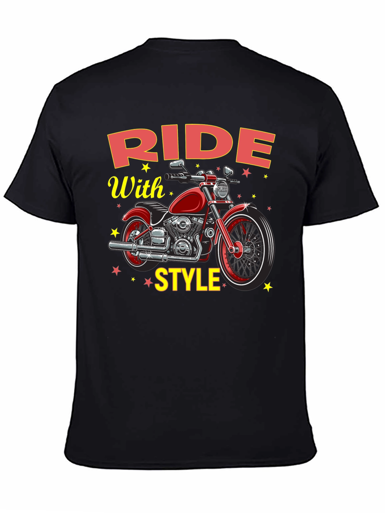 Ride With Style Motorcycle Graphic T-Shirt