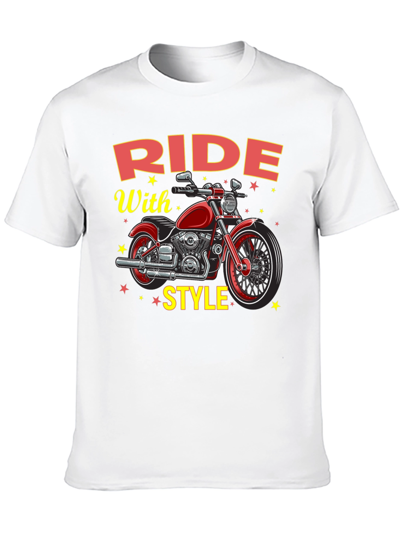 Ride With Style Motorcycle Graphic T-Shirt