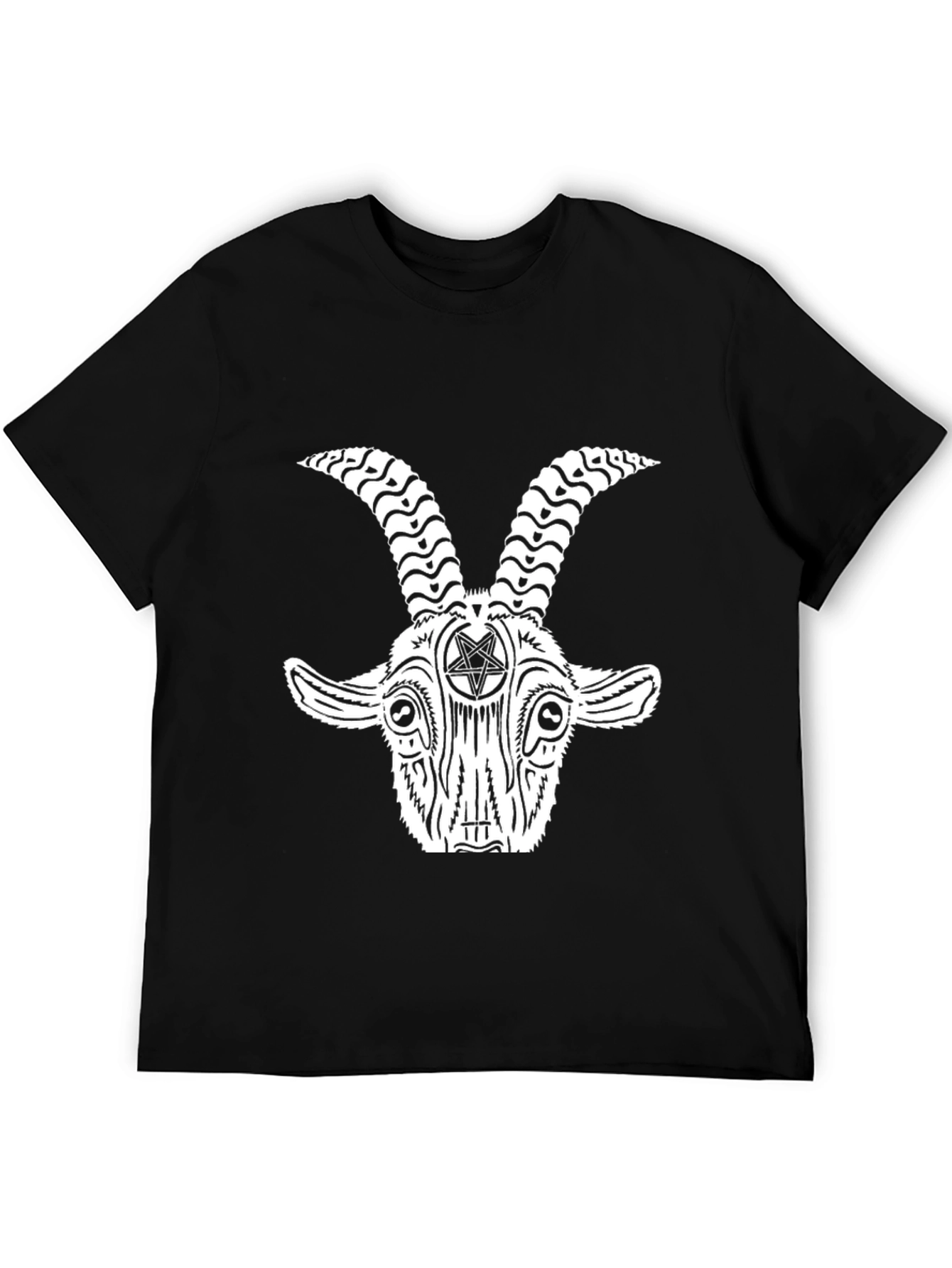 Occult Goat Head Graphic Tee - Black