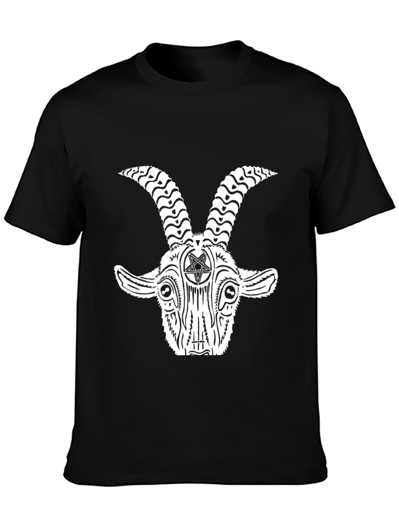 Occult Goat Head Graphic Tee - Black