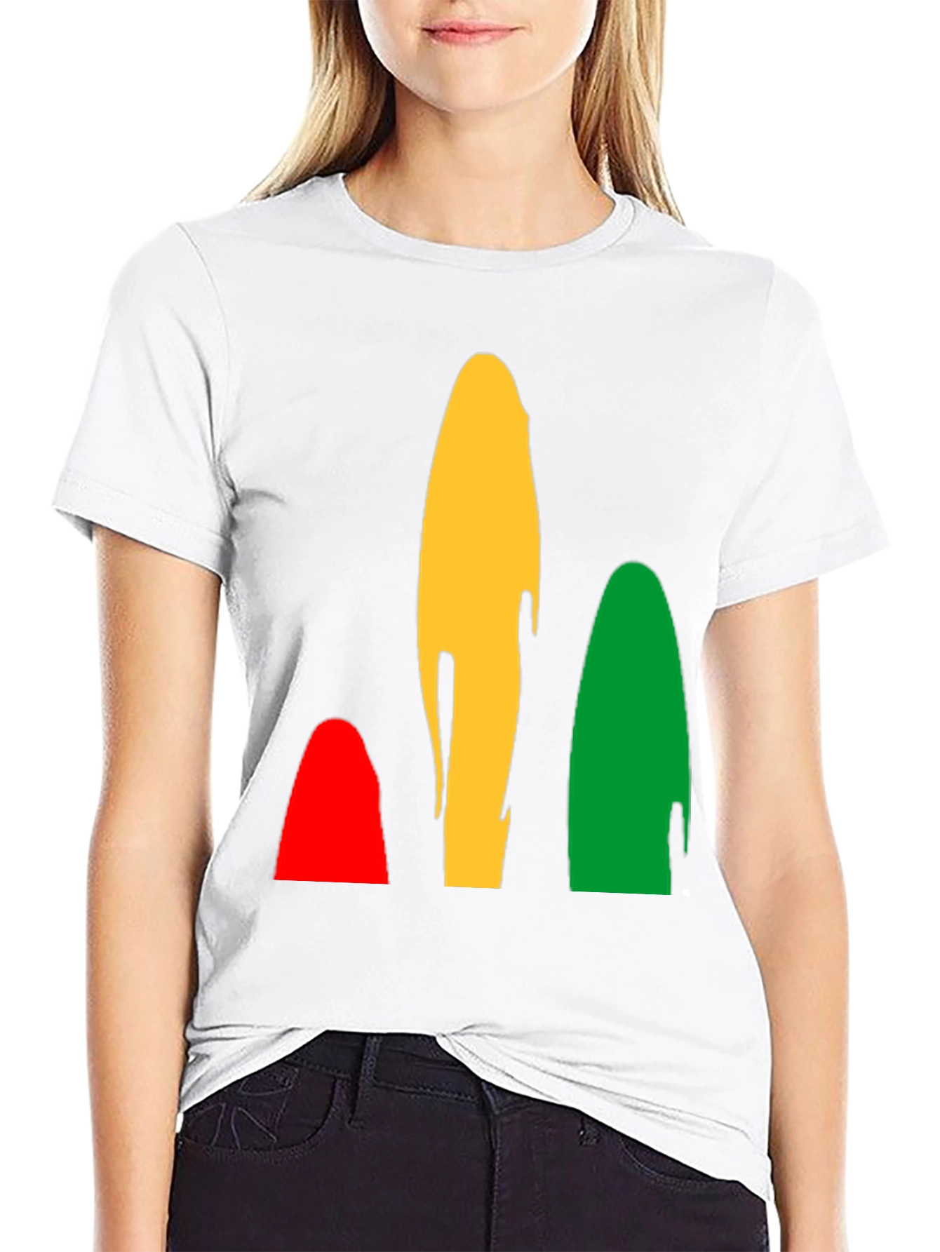 Abstract Color Block Tee