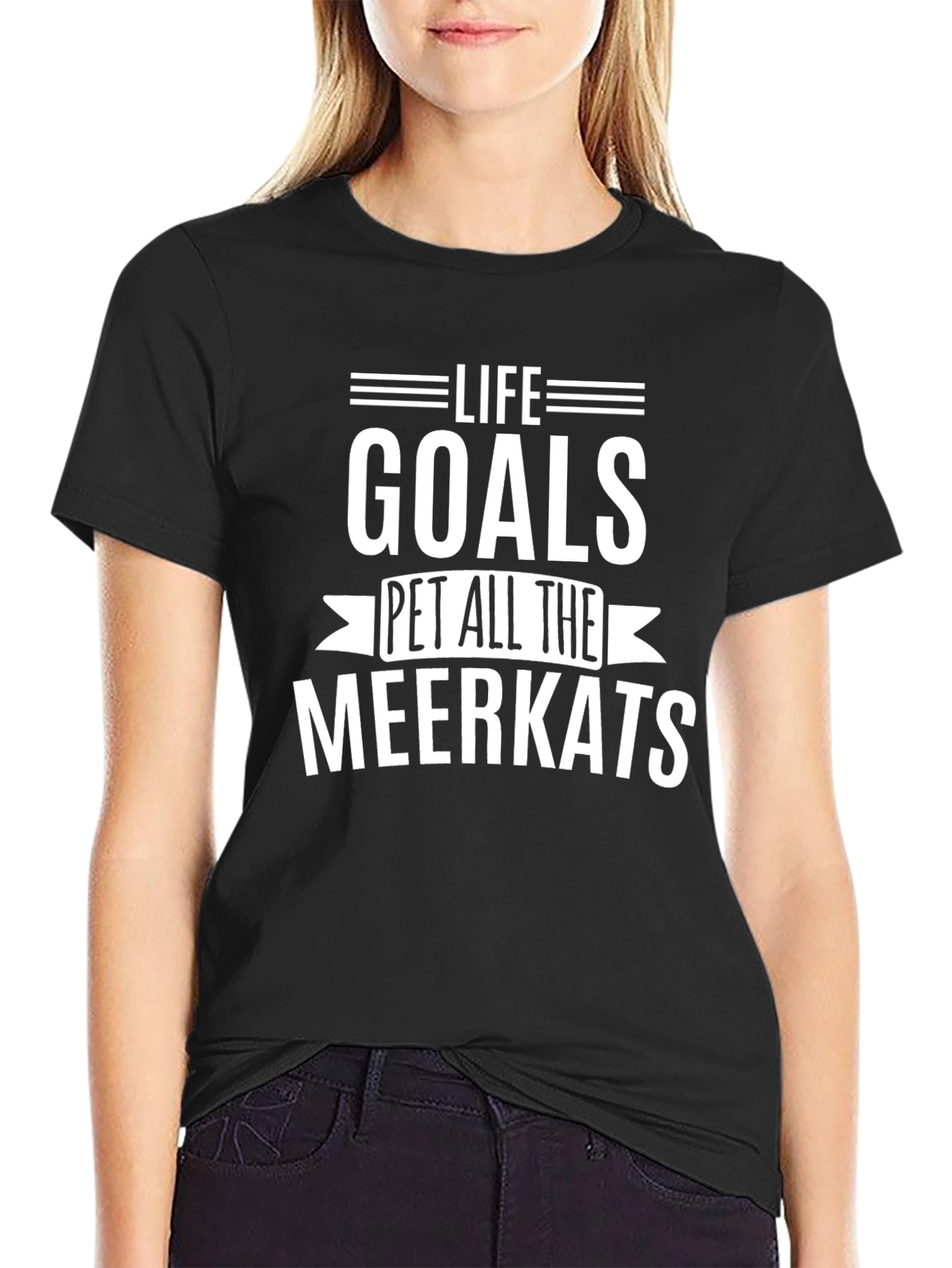 Life Goals Pet All The Meerkats Graphic Tee