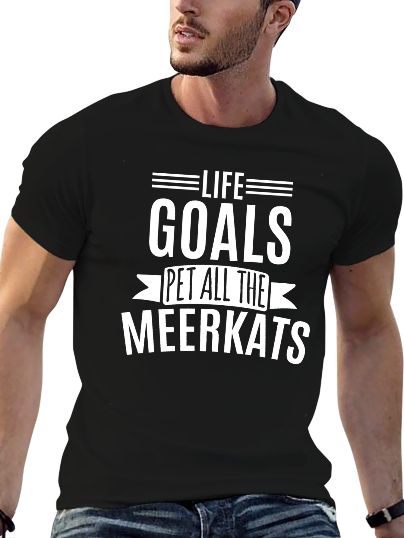 Life Goals Pet All The Meerkats Graphic Tee