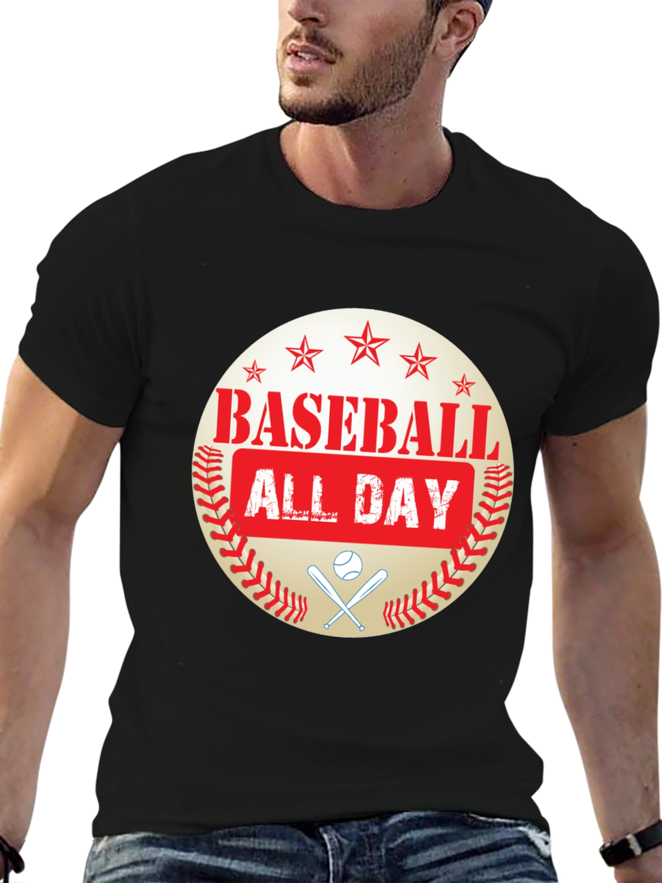 Baseball All Day Graphic T-Shirt