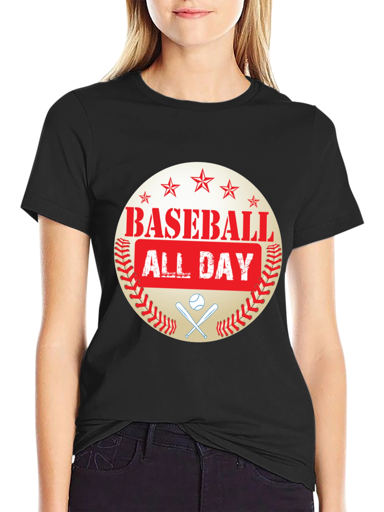 Baseball All Day Graphic T-Shirt