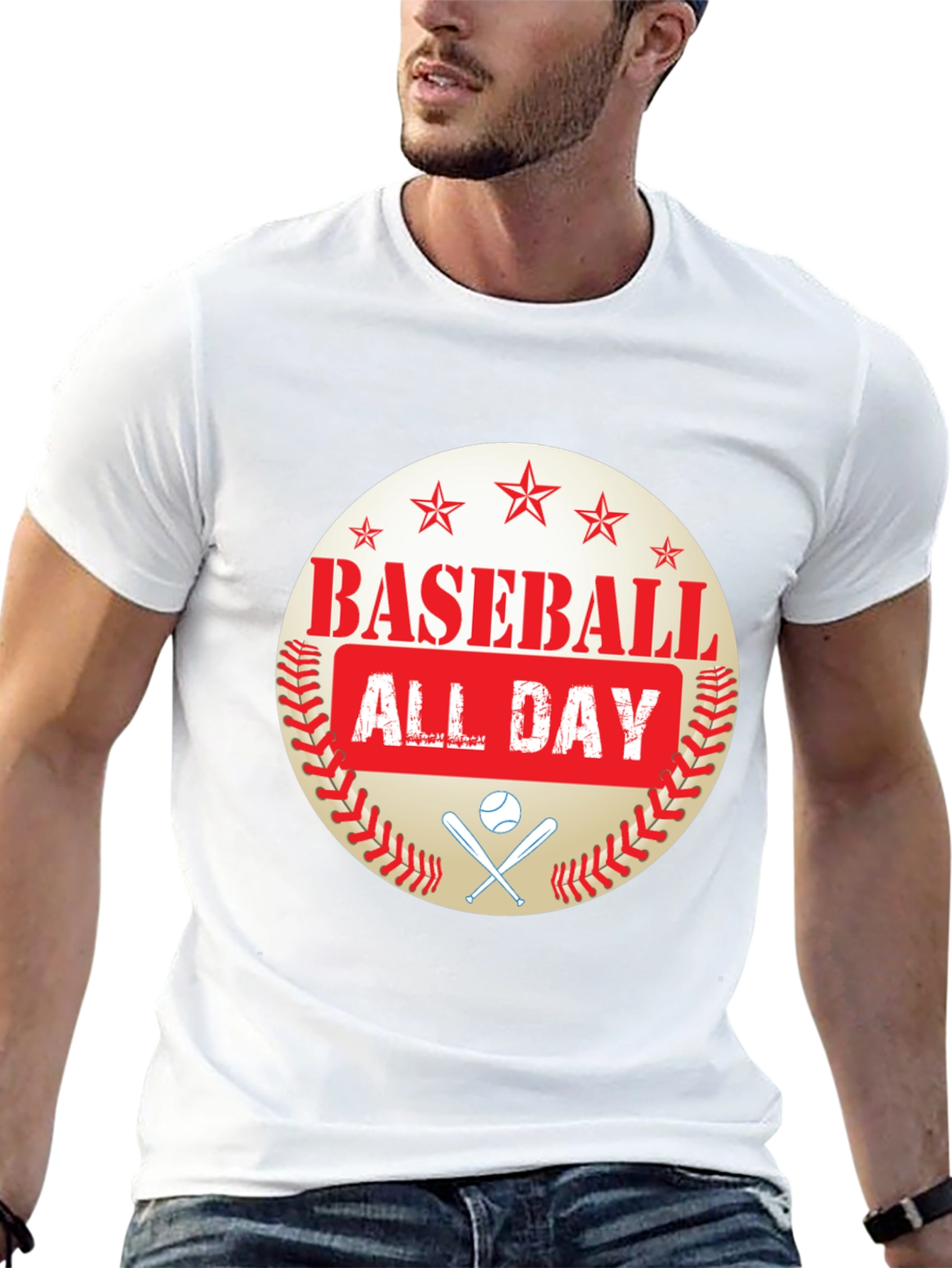 Baseball All Day Graphic T-Shirt