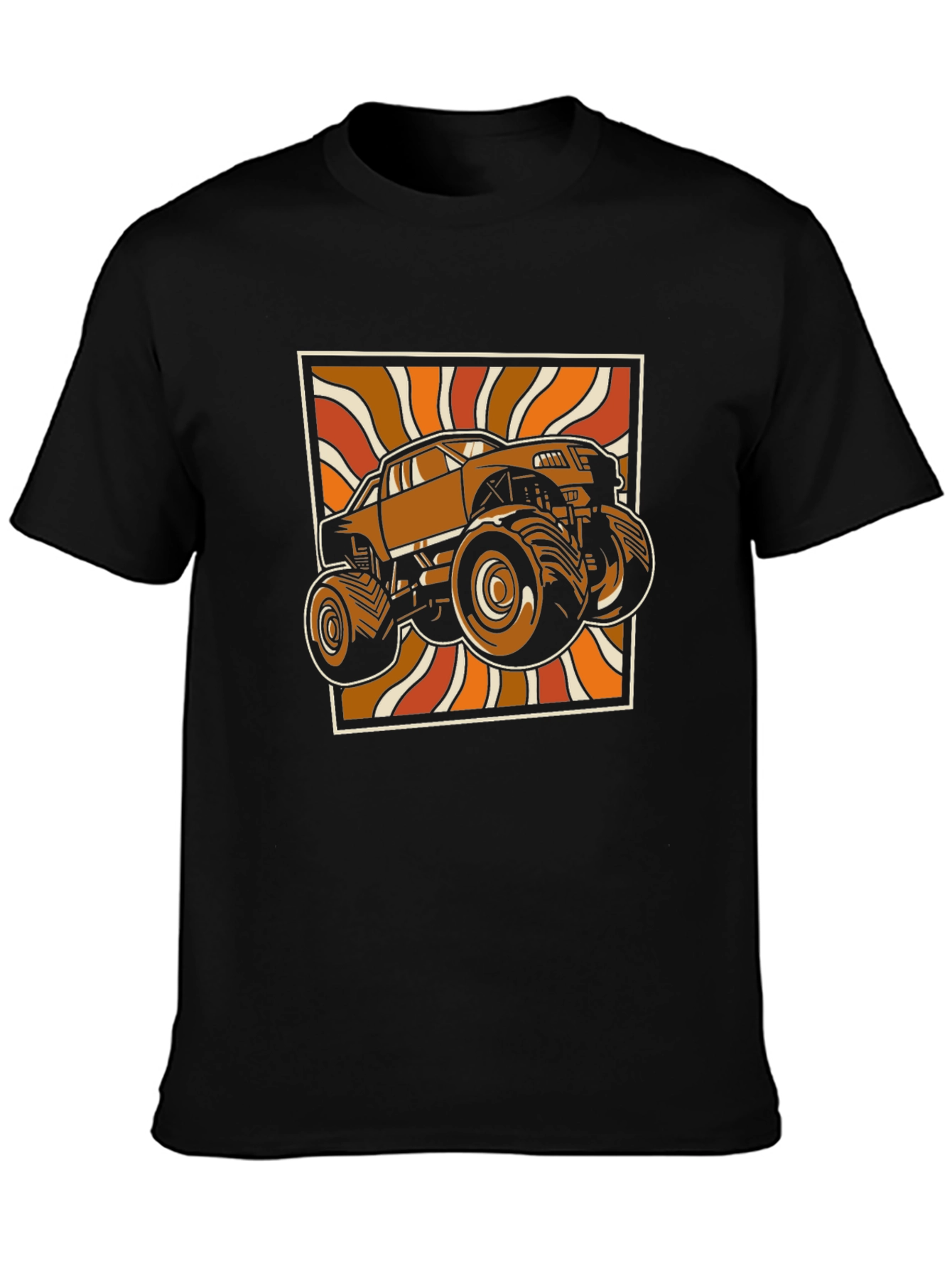 Retro Monster Truck Graphic Tee - Black