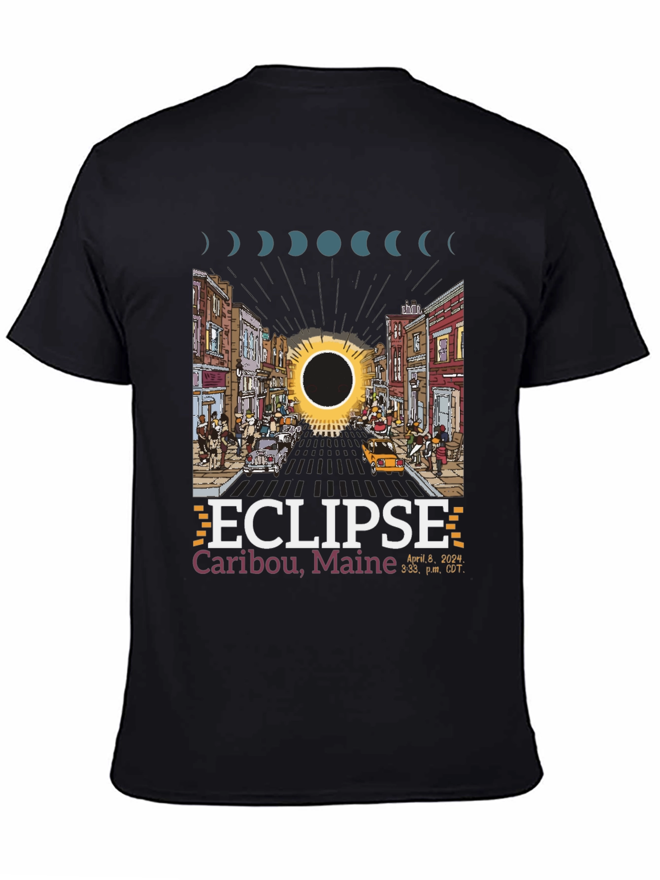 Caribou Maine Eclipse T-Shirt